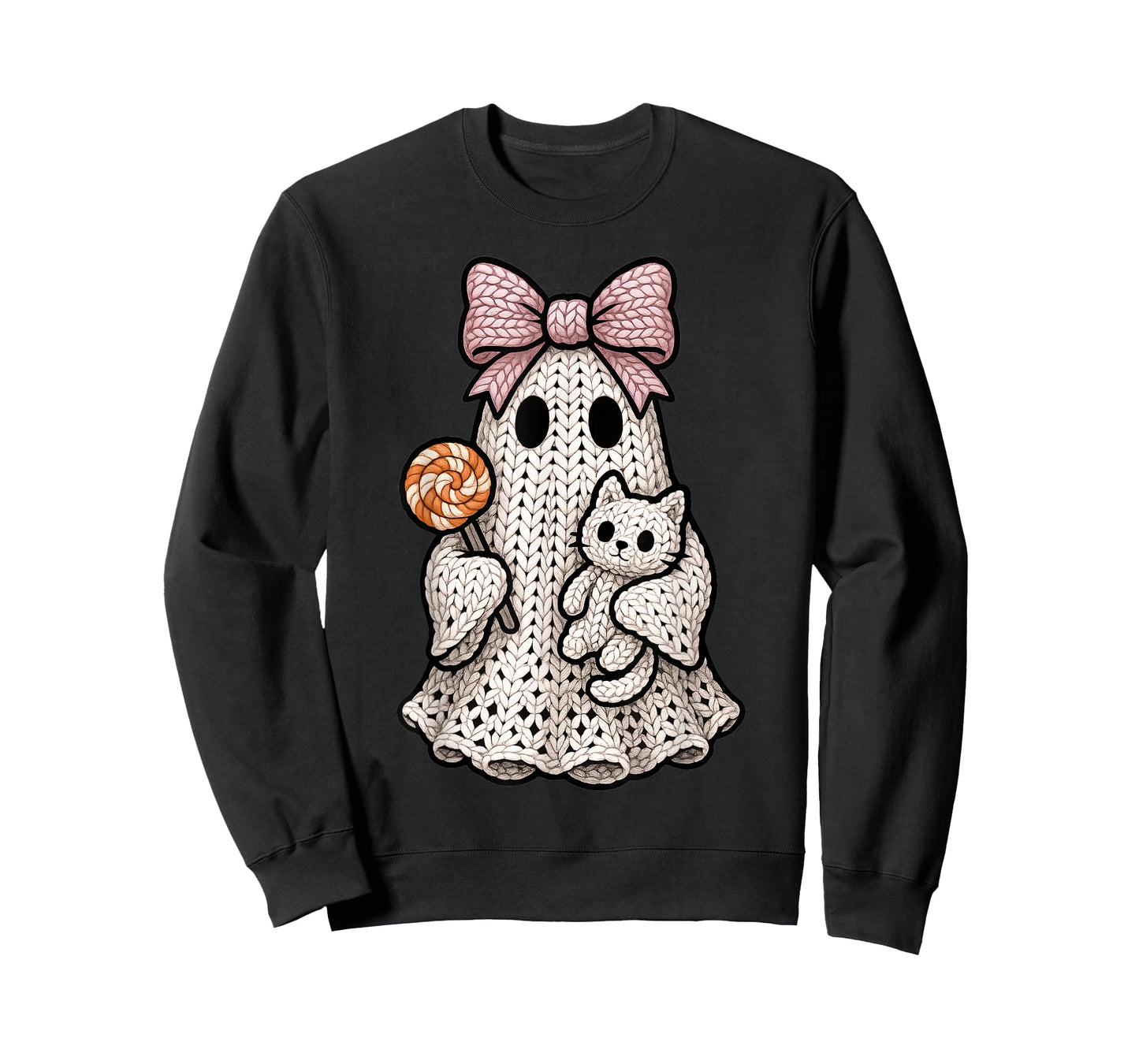 Ghost Coquette Knitting Crafting Yarn Crocheting Halloween T-Shirt