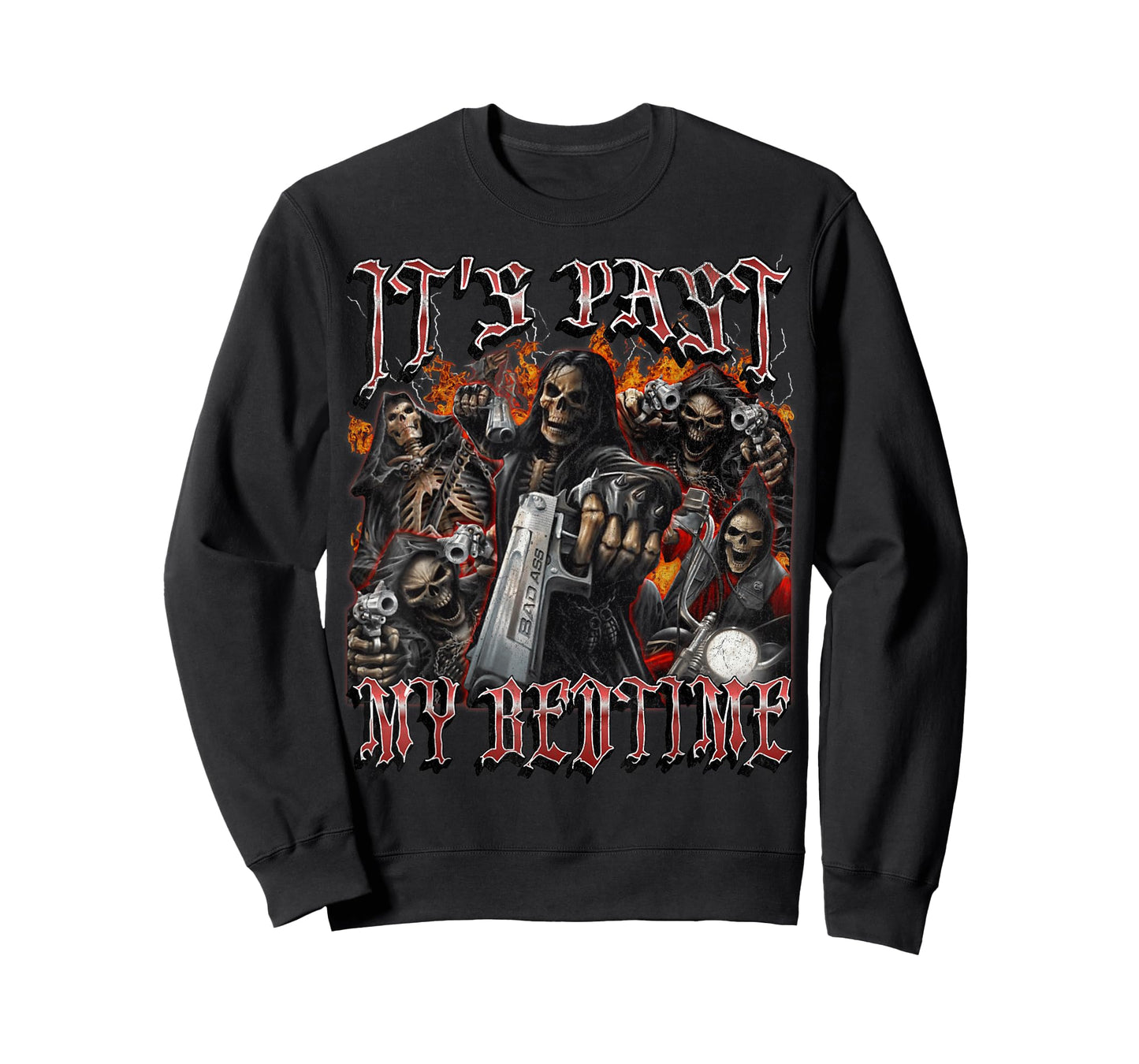 It's Past My Bedtime Funny Hard Skeleton Meme Bootleg T-Shirt