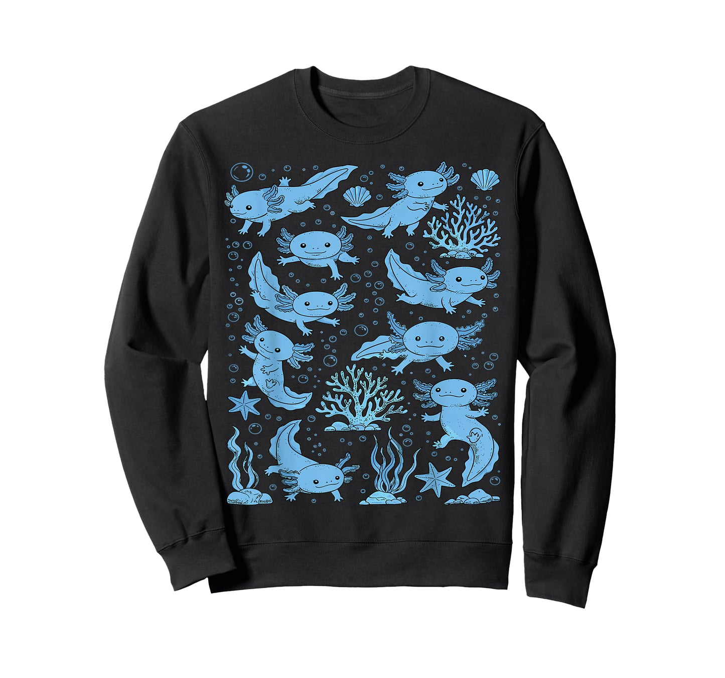 Kawaii Axolotl Underwater Sea Life Ocean T-Shirt