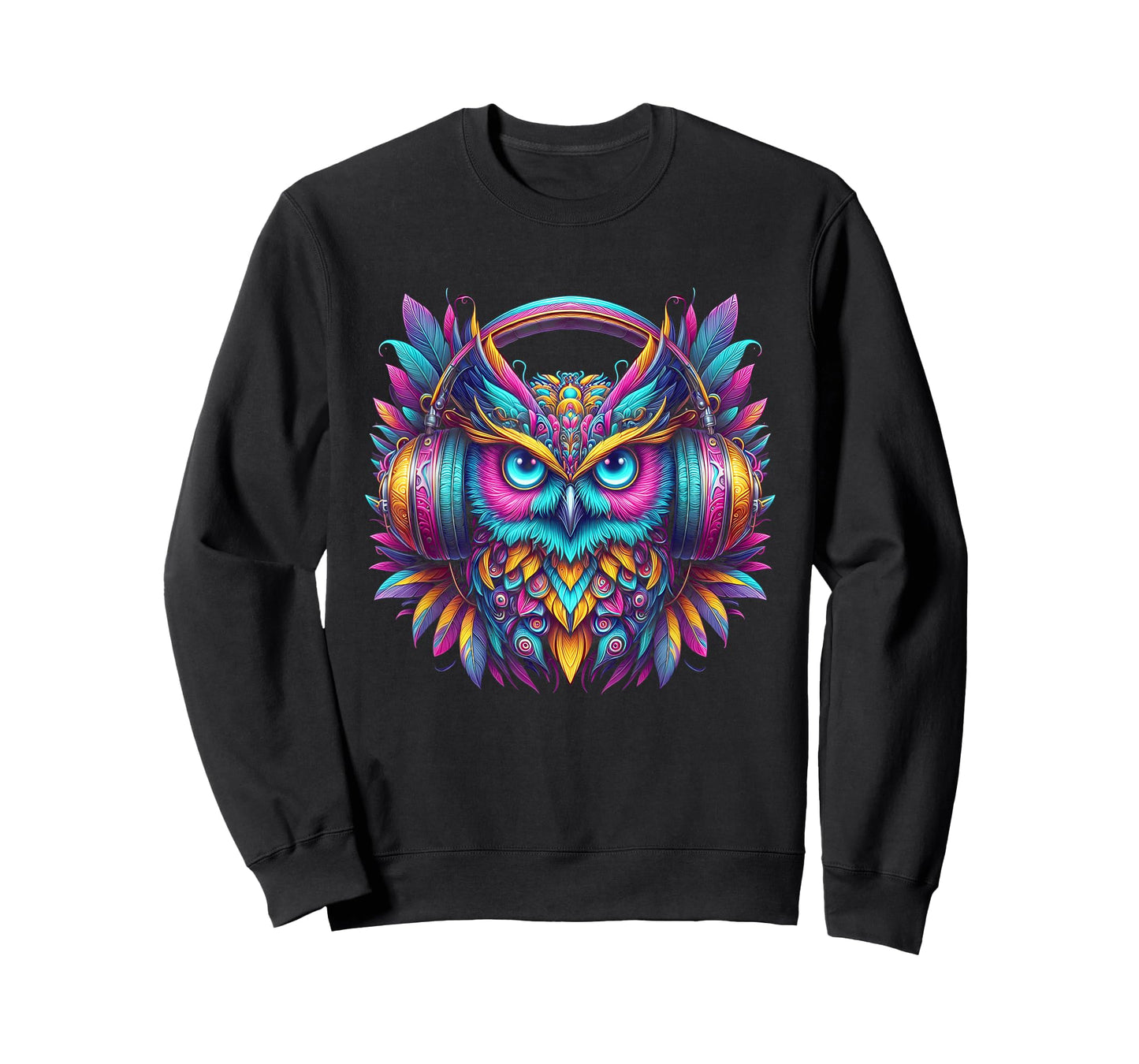 Rave Rainbow Owl House EDM Festival Raver Animal EDC T-Shirt
