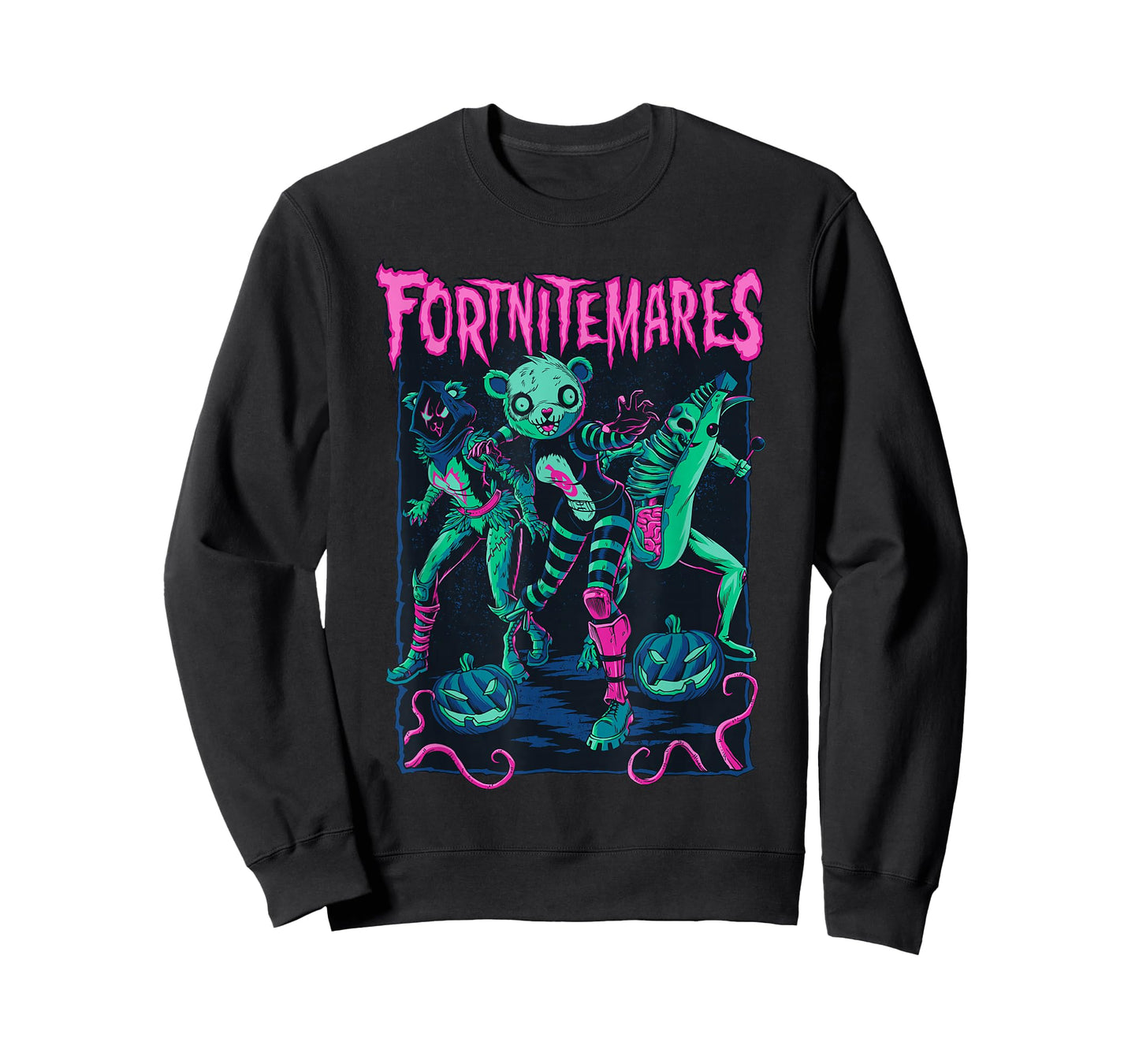 Fortnite Halloween Fortnitemares Retro Creepy Group Poster T-Shirt