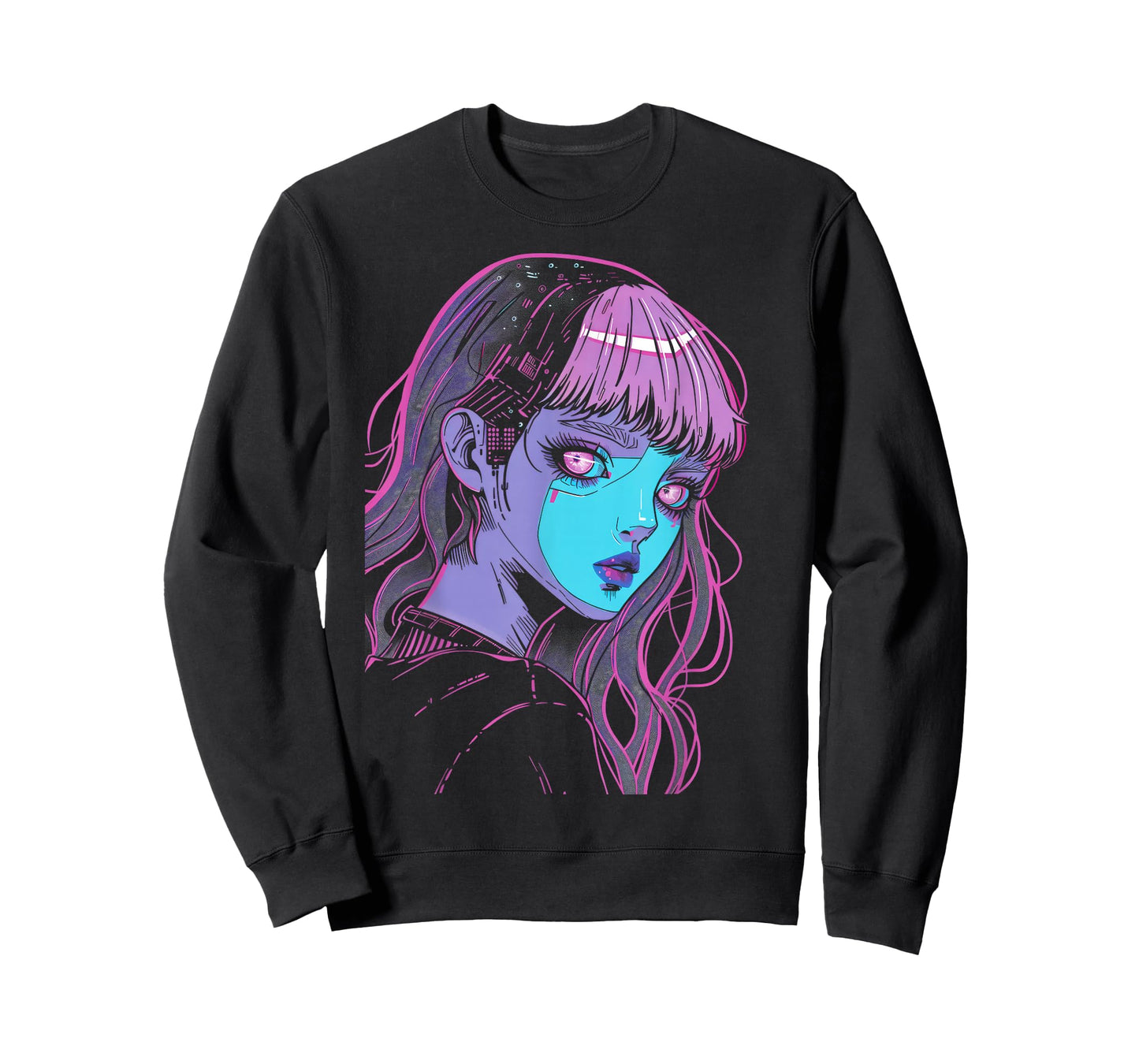 Anime Manga Cyberpunk Vaporwave Cosmic Aesthetic Fantasy Art T-Shirt
