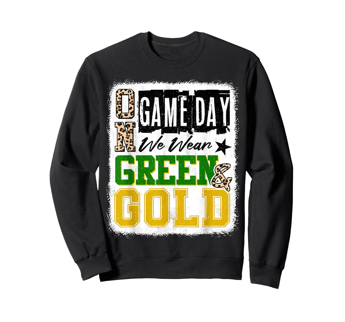 On Gameday Football We Wear Green And Gold School Spirit T-Shirt