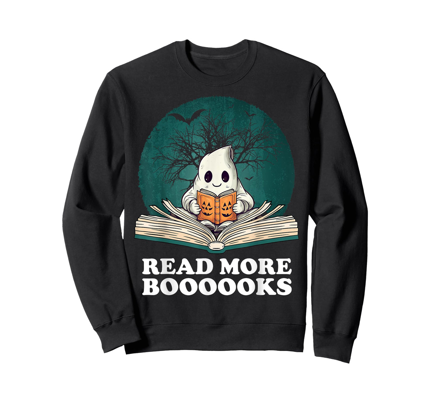 Read More Books Ghost Halloween Booooks Cute Boo read a book T-Shirt