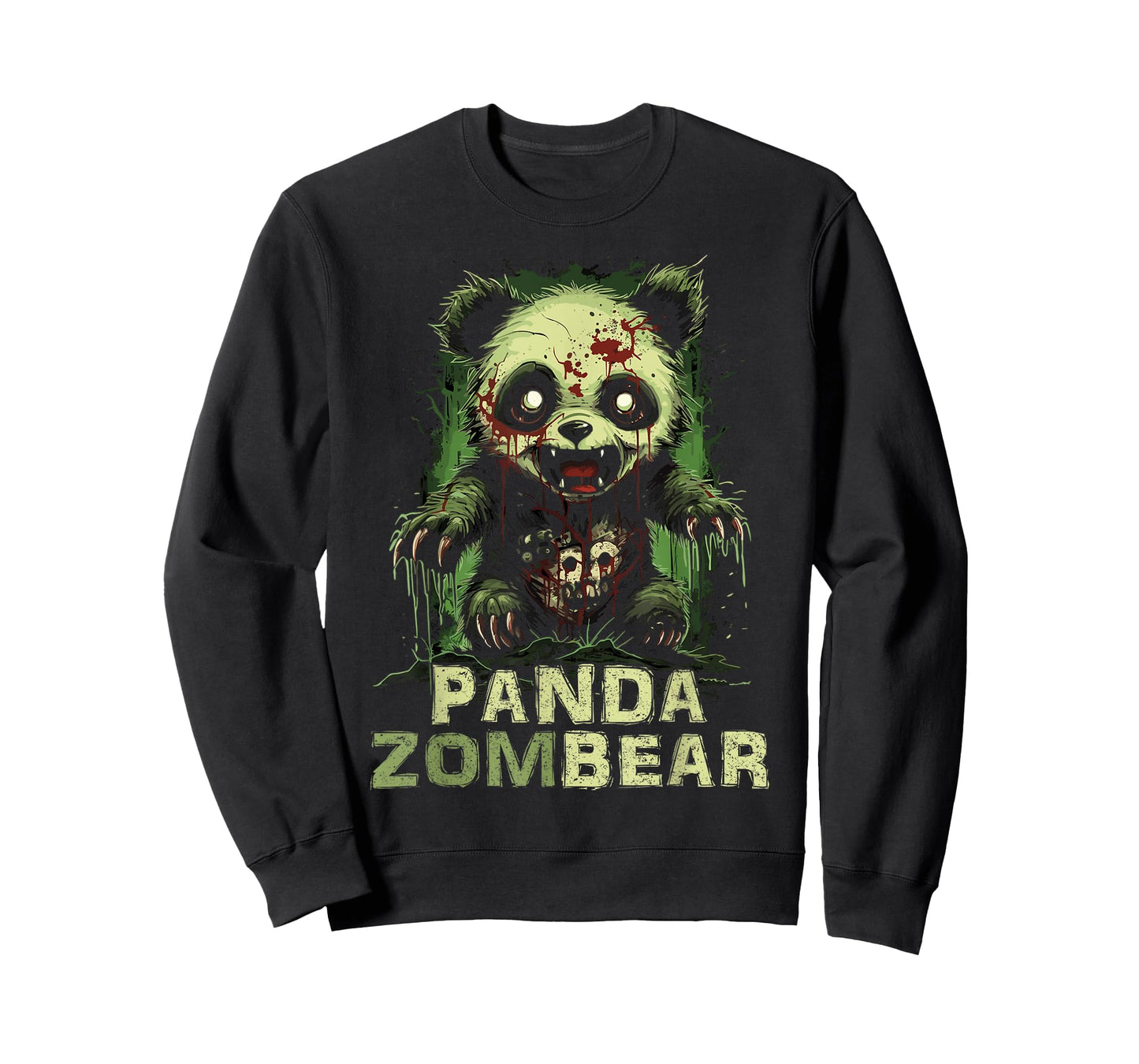 Panda Bear Zombie Halloween Tshirt For Kids Women Men Funny T-Shirt