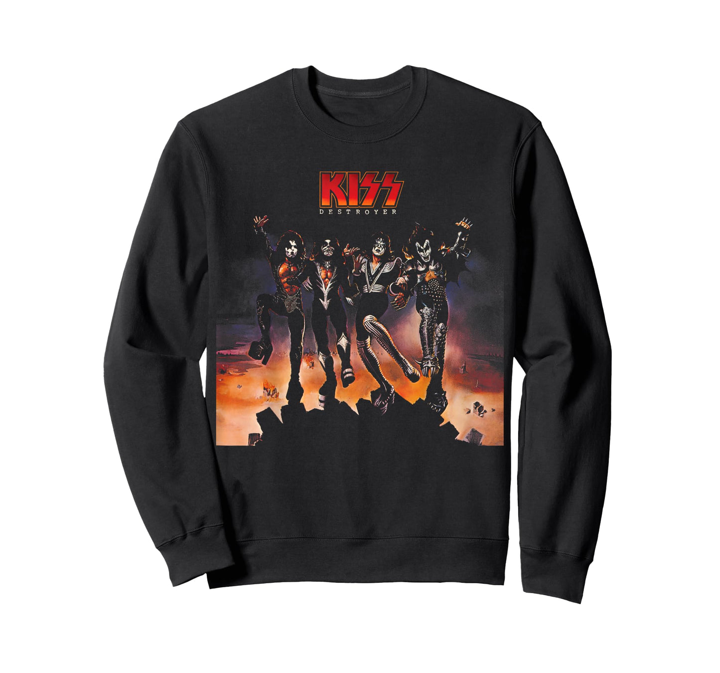 KISS Men's Classic Fit Black Destroyer T-Shirt, Small