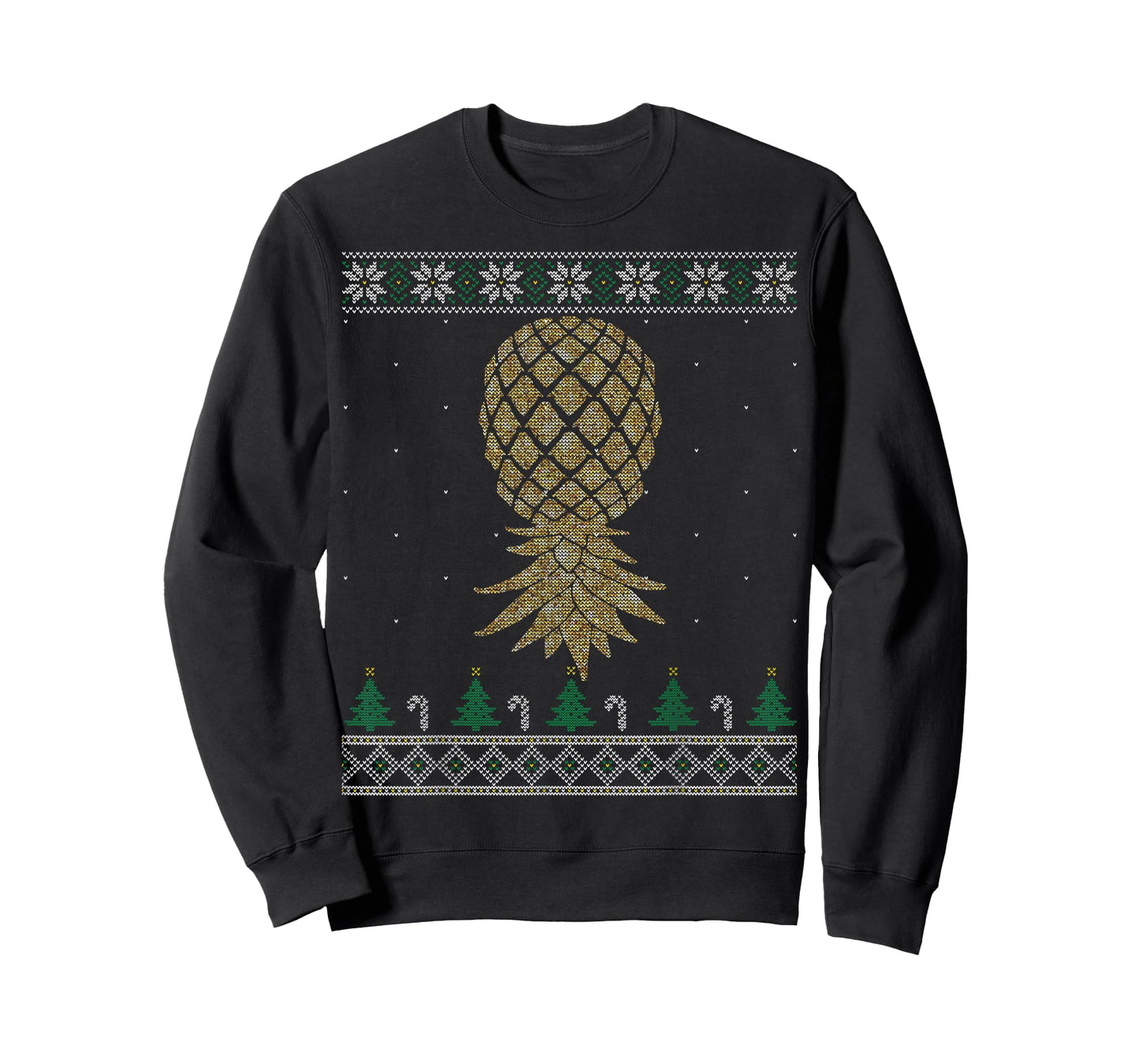 Swingers Upside Down Pineapple Party Ugly Christmas Sweater T-Shirt