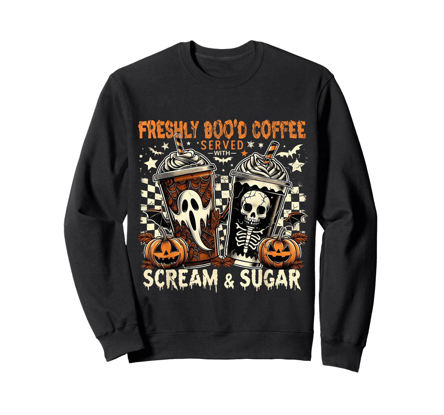 Funny Halloween Ghost Coffee Spooky Drink Coffee Club Art T-Shirt