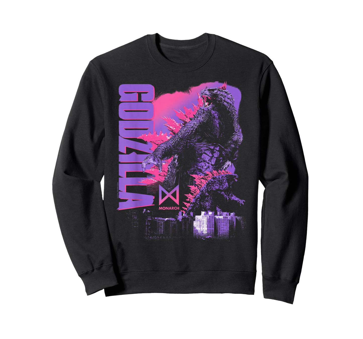 Godzilla x Kong Monarch Collage Purple Text Movie Monster T-Shirt