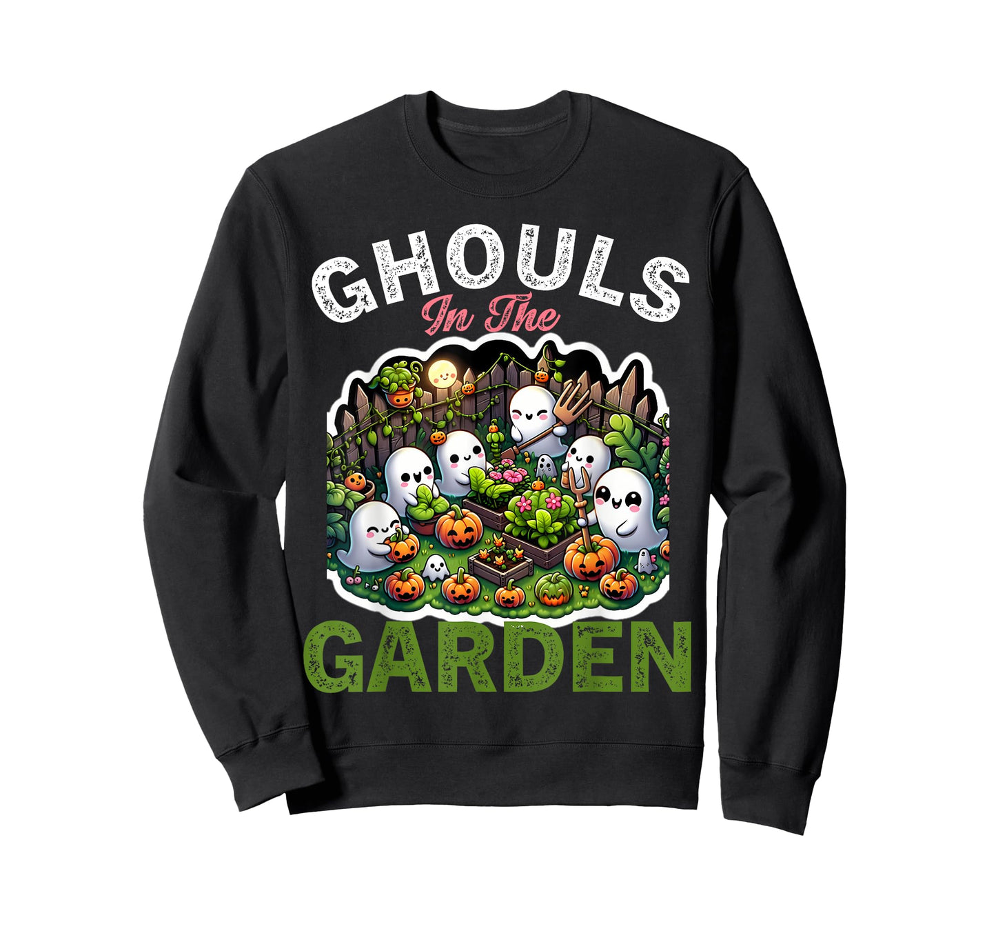 Ghouls in the Garden Spooky Halloween Ghost Gardening T-Shirt