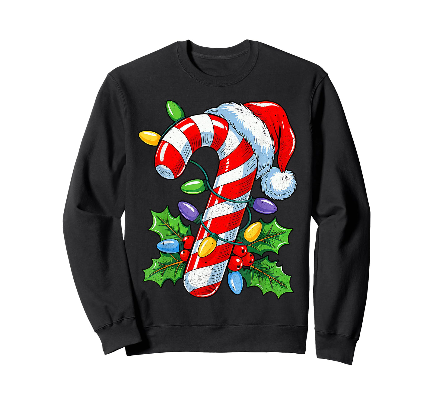Candy Cane Crew Christmas Lights Family Matching Xmas Girls T-Shirt
