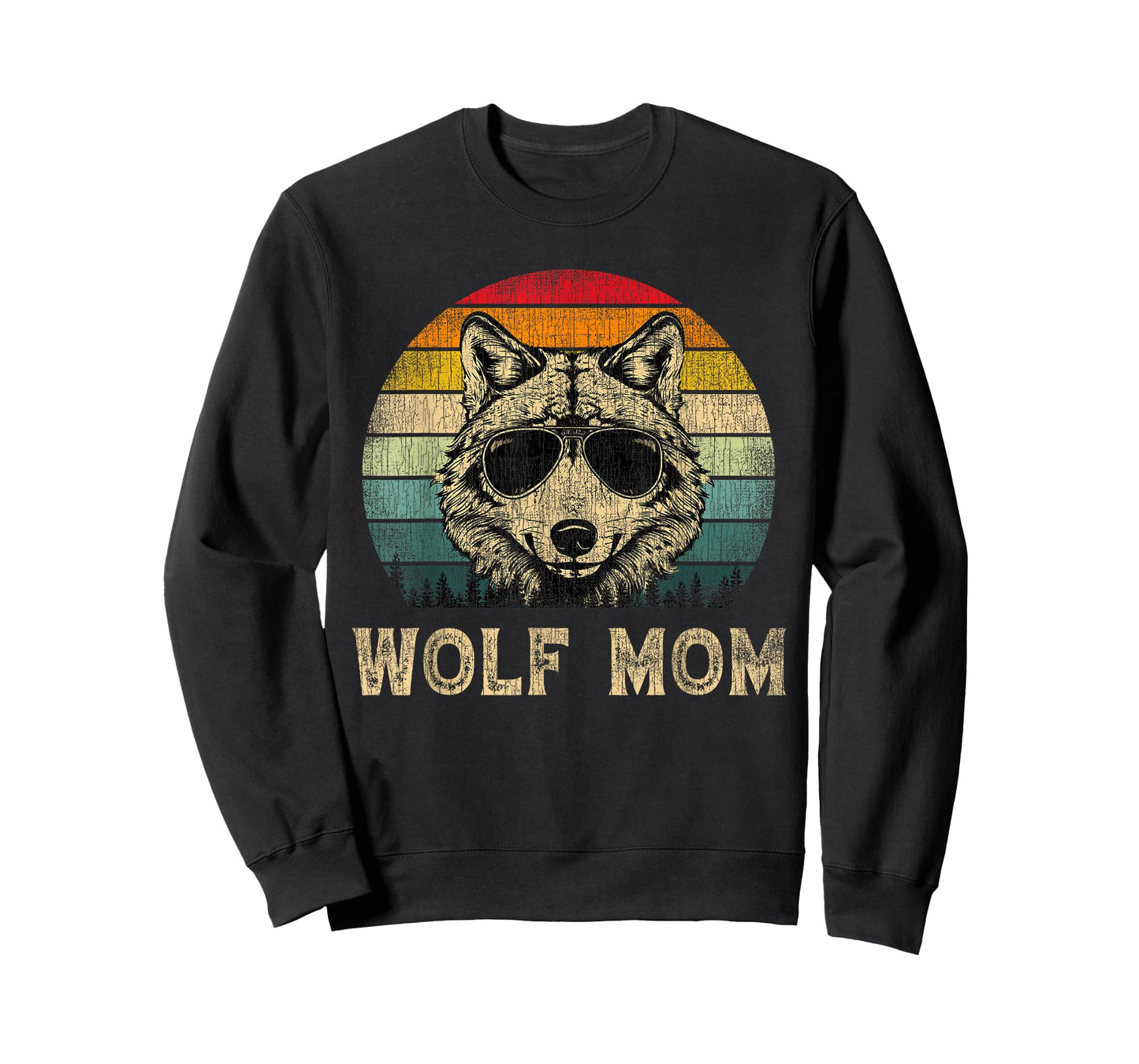 Vintage Wolf Mom Wolf Lovers Mommy Mother's Day T-Shirt
