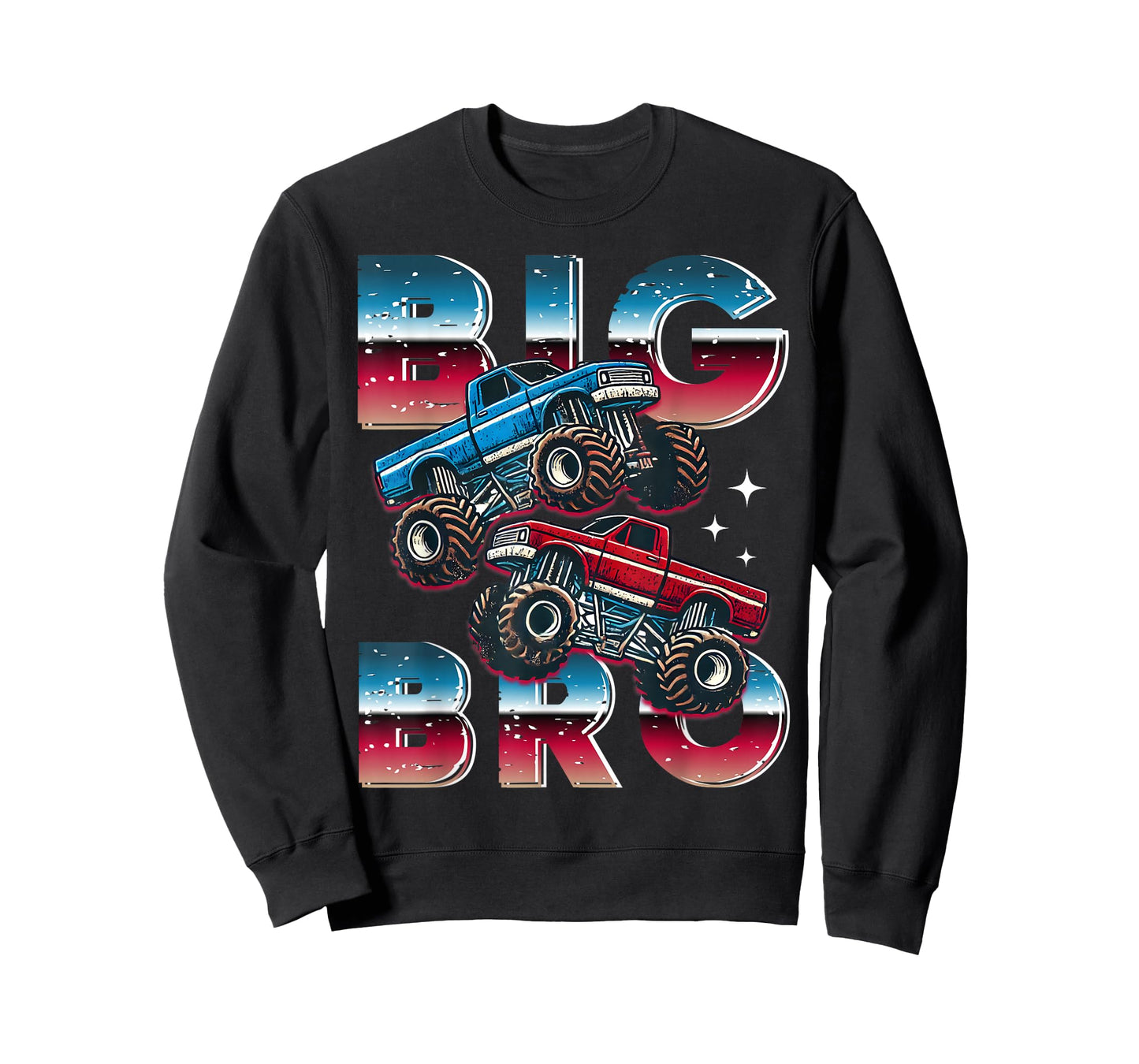 Big Bro Monster Truck Party Older Brother Matching Sibling T-Shirt