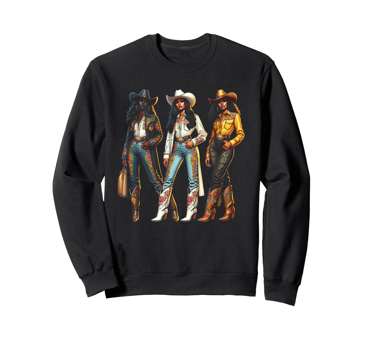 Black Cowgirl Western Rodeo Melanin Black History Texas T-Shirt