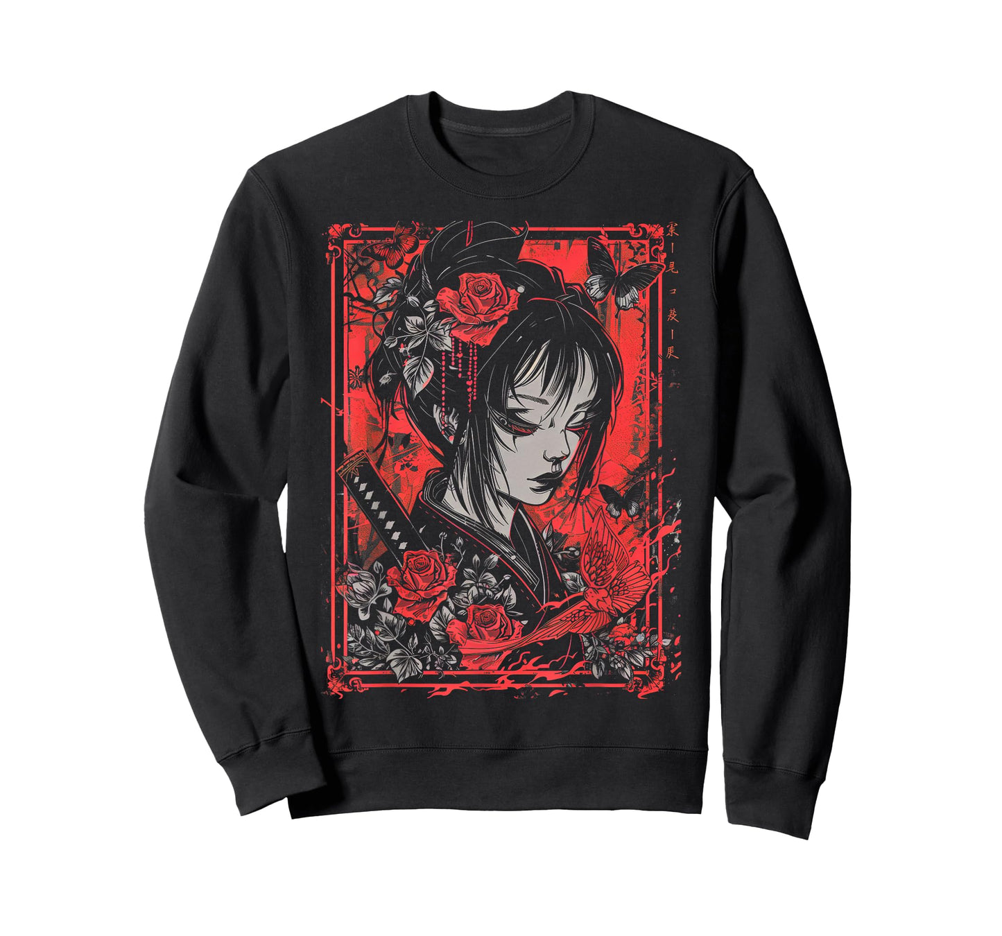 Anime Japanese Goth Cyberpunk City Samurai T-Shirt