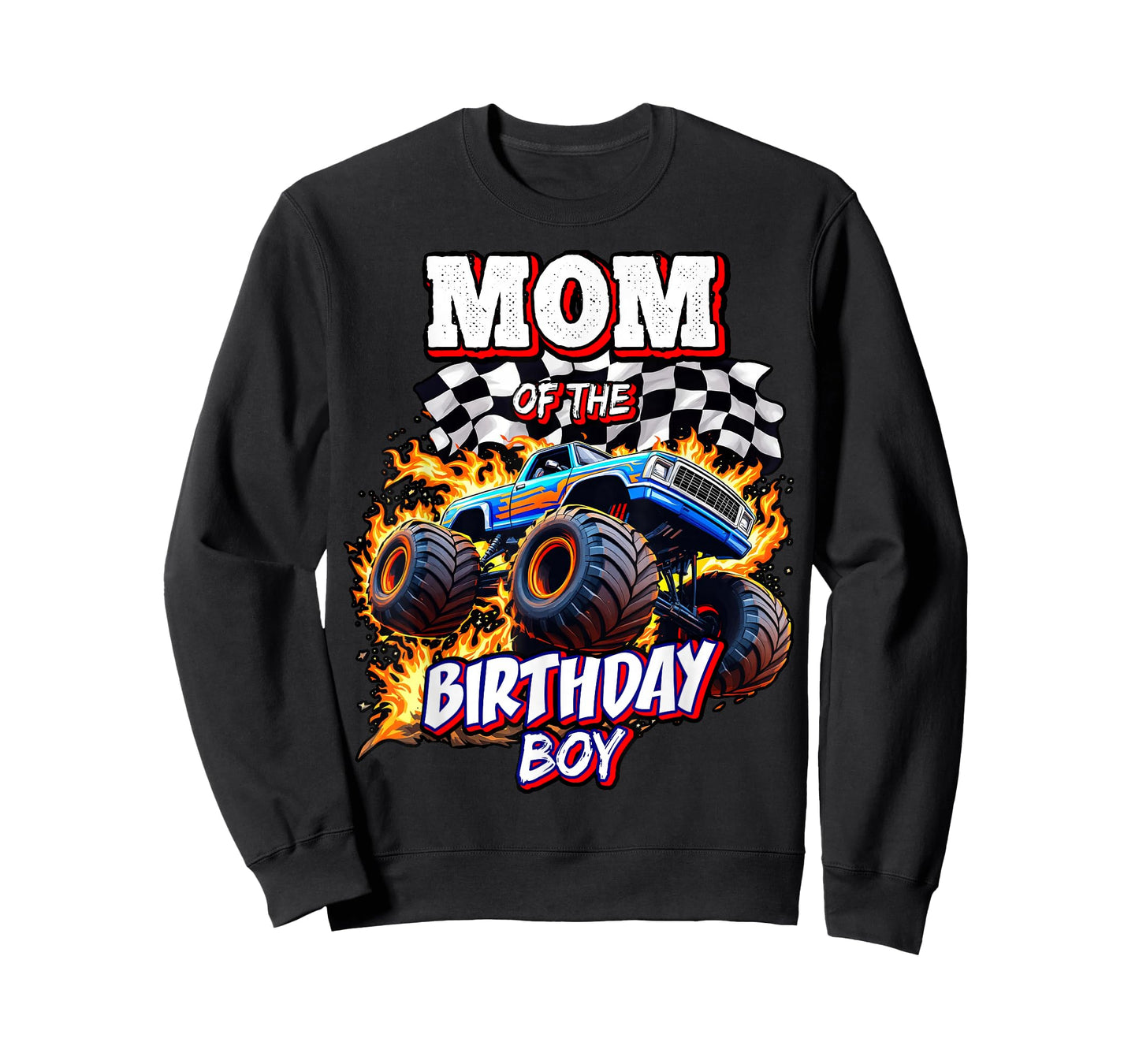 Mom of the Birthday Boy Monster Truck Birthday Novelty T-Shirt