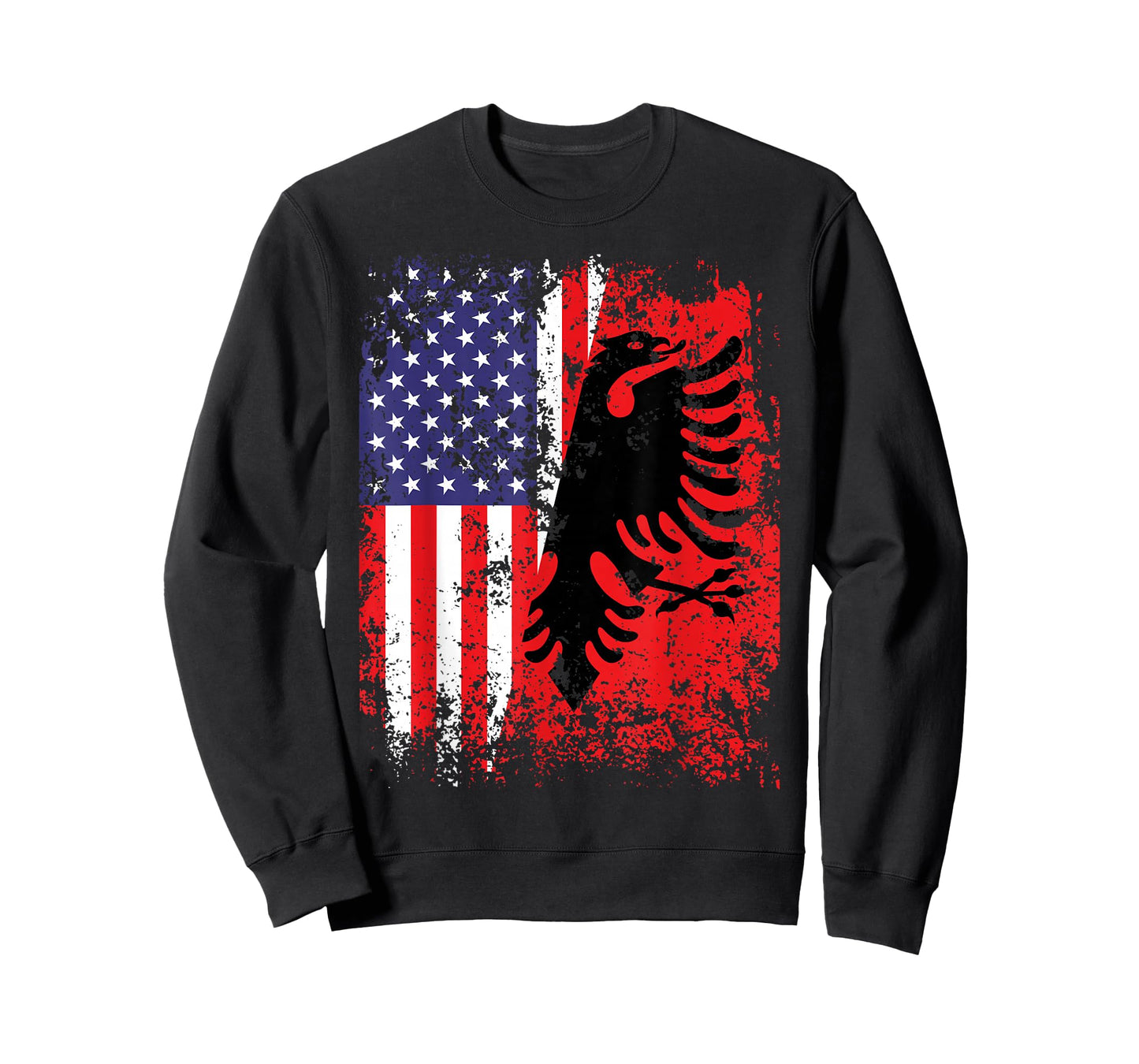 Albanian American Flag Shirt Patriotic USA Albania Flag T-Shirt
