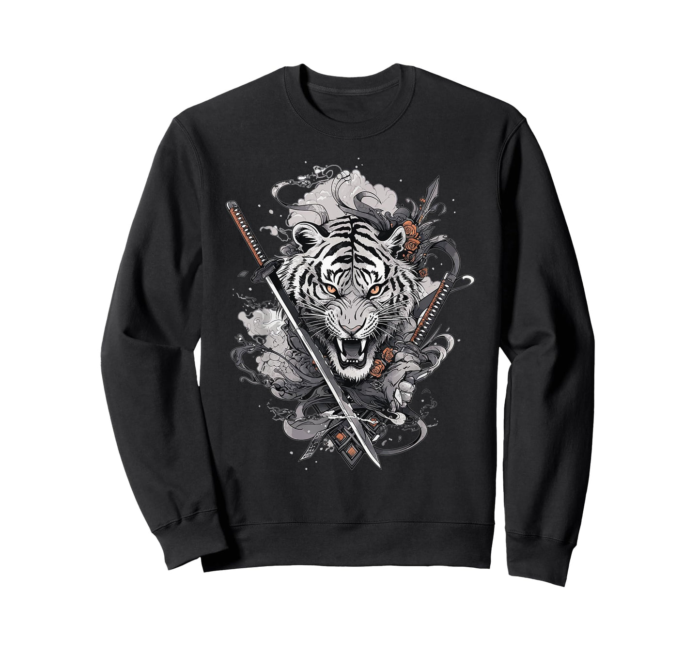 Japanese Samurai Ronin Sword Katana Japan Tiger Tattoo T-Shirt