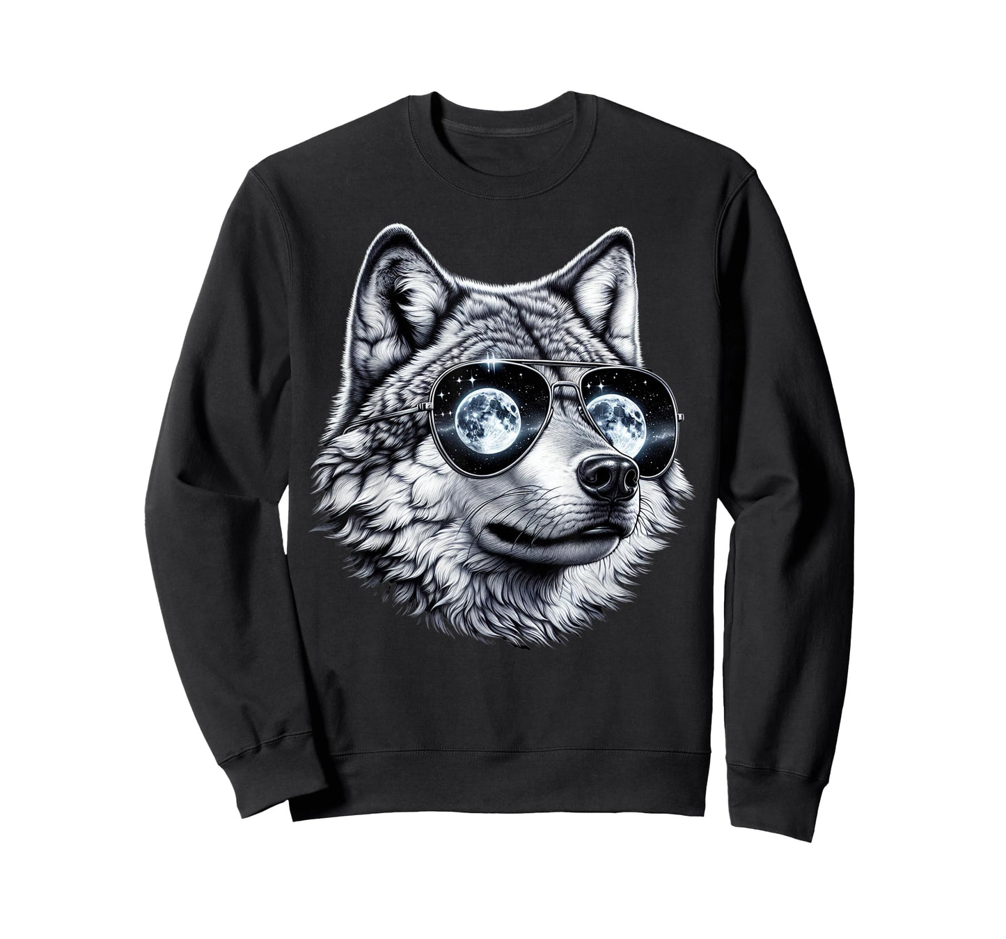 Moon Sunglasses Wolf T-Shirt