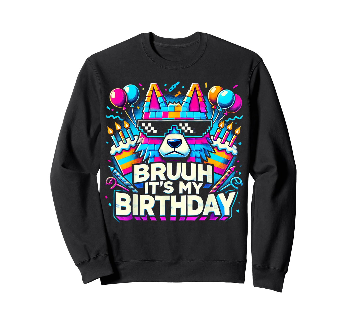 Bruh Its My Birthday Wolf Boy Family Party Bday T-Shirt