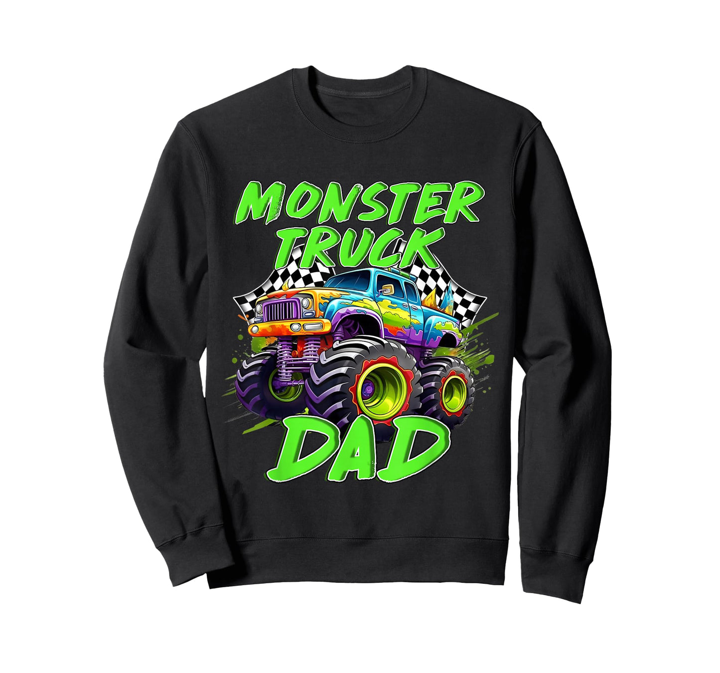 Monster Truck Dad Family Matching Birthday Party Fathers Day T-Shirt