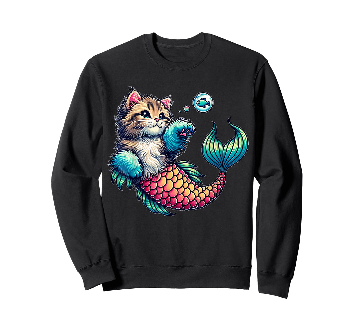 Purrmaid Cat Mermaid for Mermaid Lovers Cat Moms & Girls T-Shirt