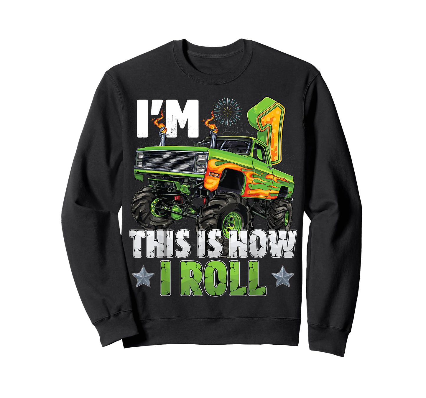 This Is How I Roll 1st Birthday Boy Monster Truck 1 Year Old T-Shirt