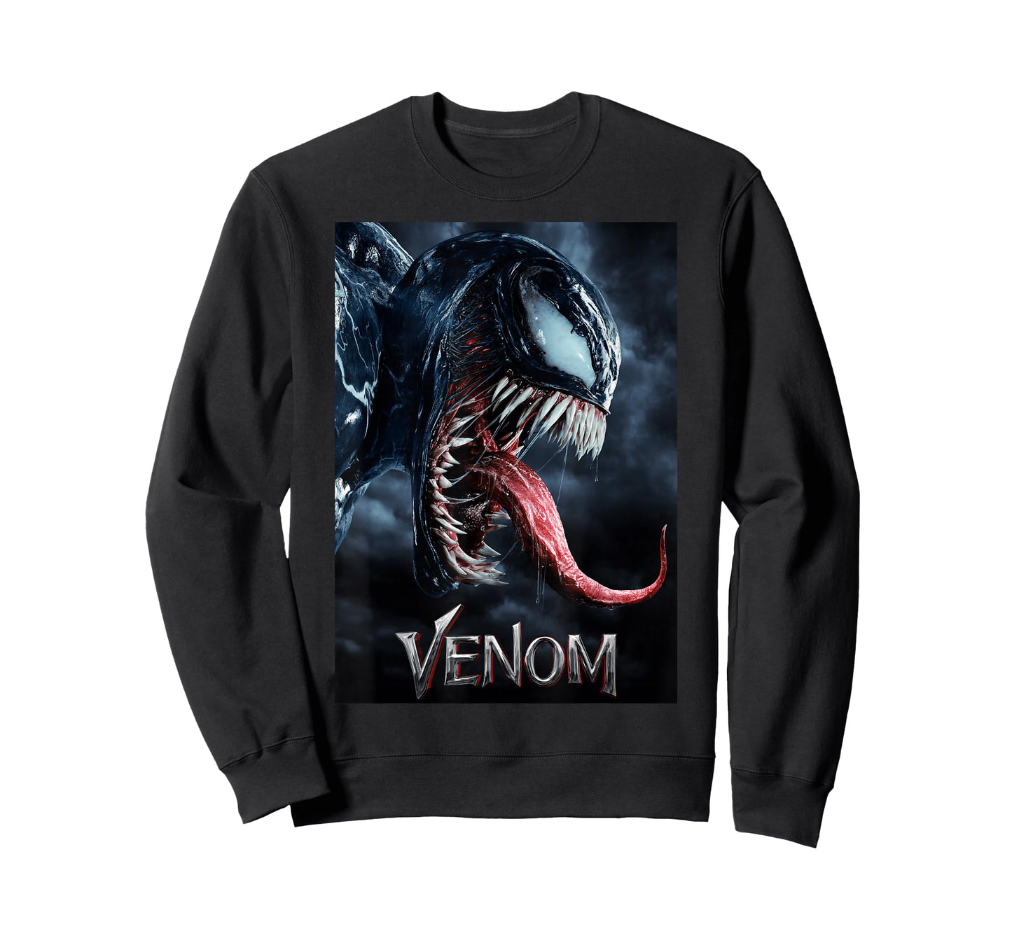 Marvel Venom Tongue Out Poster Graphic T-Shirt T-Shirt Small