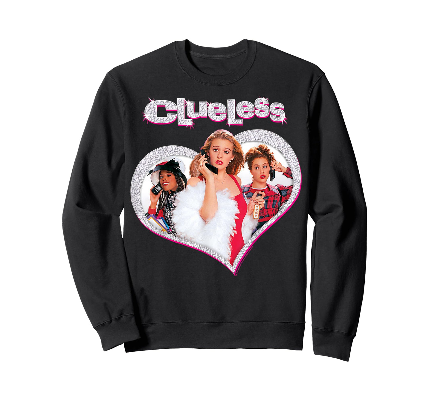 Clueless Cher's Trio Sparkle Heart Poster Graphic T-Shirt T-Shirt