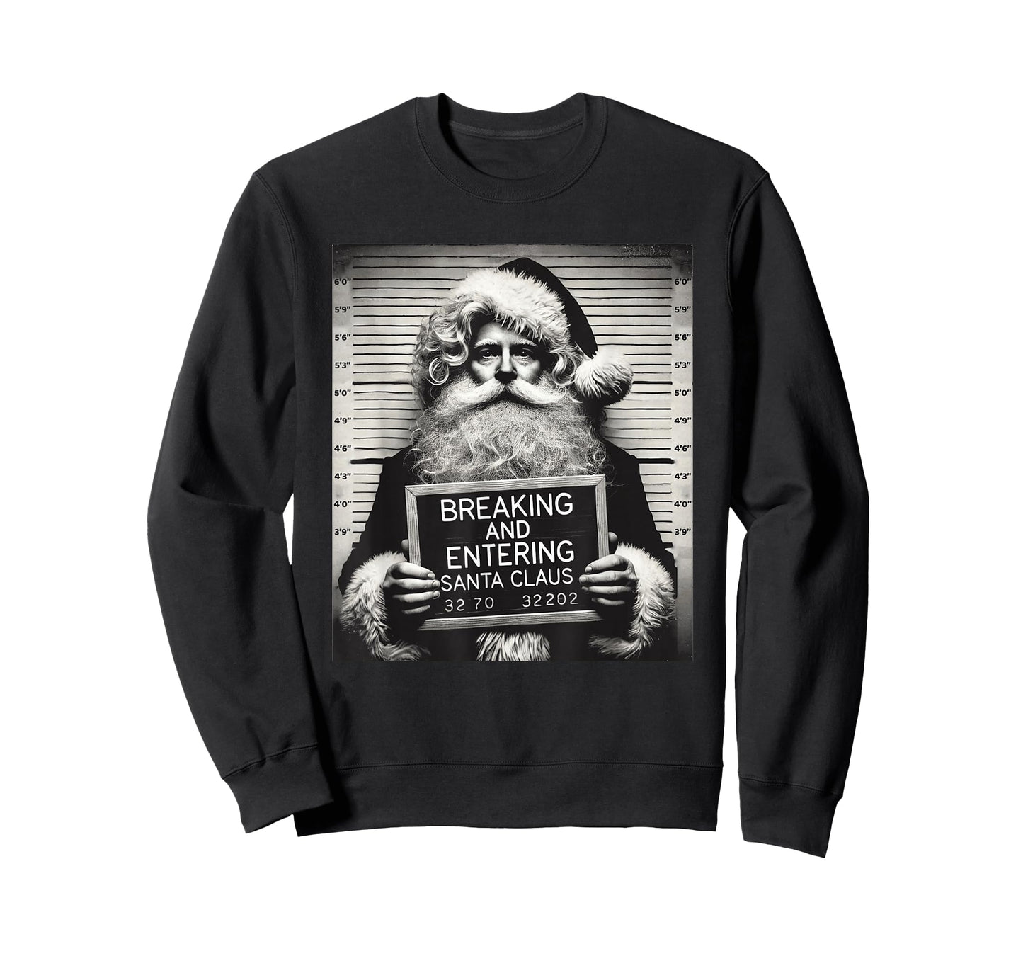 Santa Mugshot Funny Christmas Santa Xmas T-Shirt