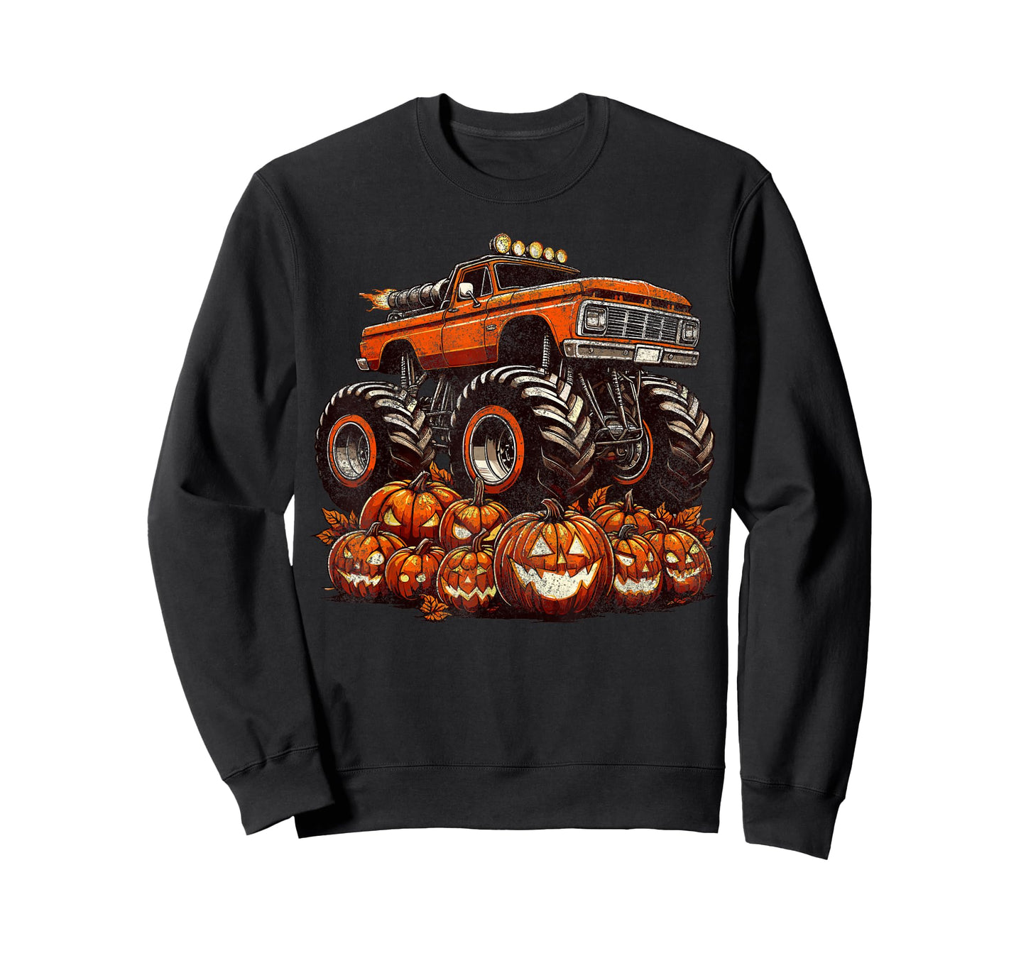 Halloween Monster Truck Boys Pumpkin Halloween T-Shirt