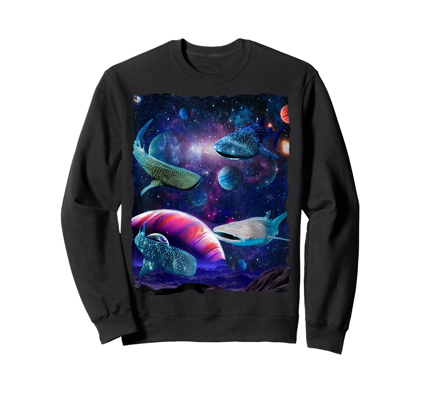 Sharks Universe Space Random Galaxy Fish water Whale Shark T-Shirt