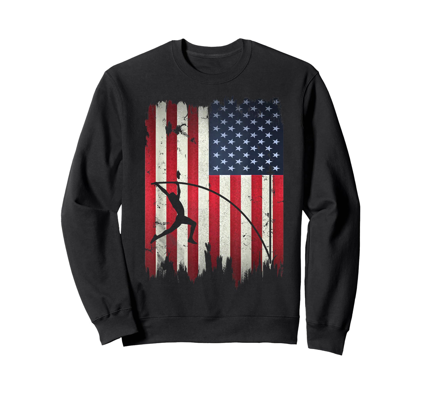 Pole Vault USA American Flag 4th of July Jump Sports Gift T-Shirt