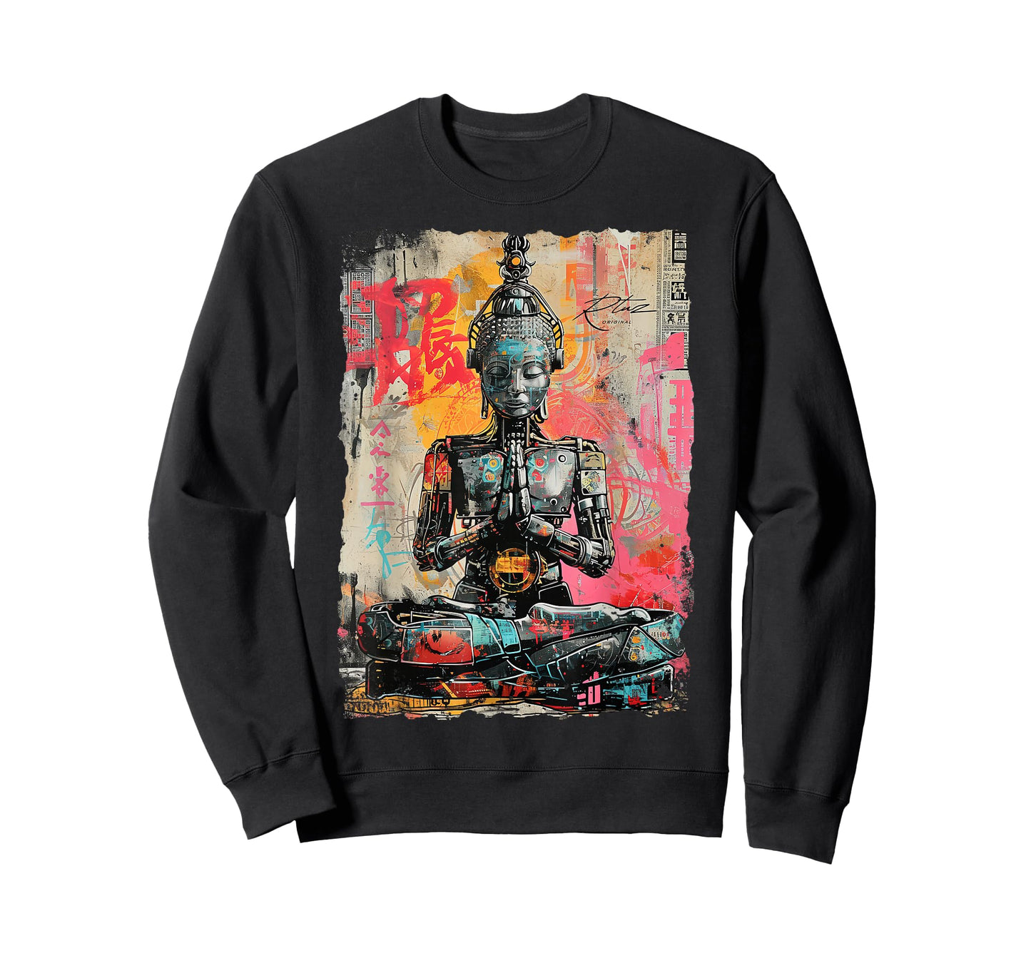 Hip Hop Y2K Vintage Hipster Edgy Urban Streetwear Robot T-Shirt