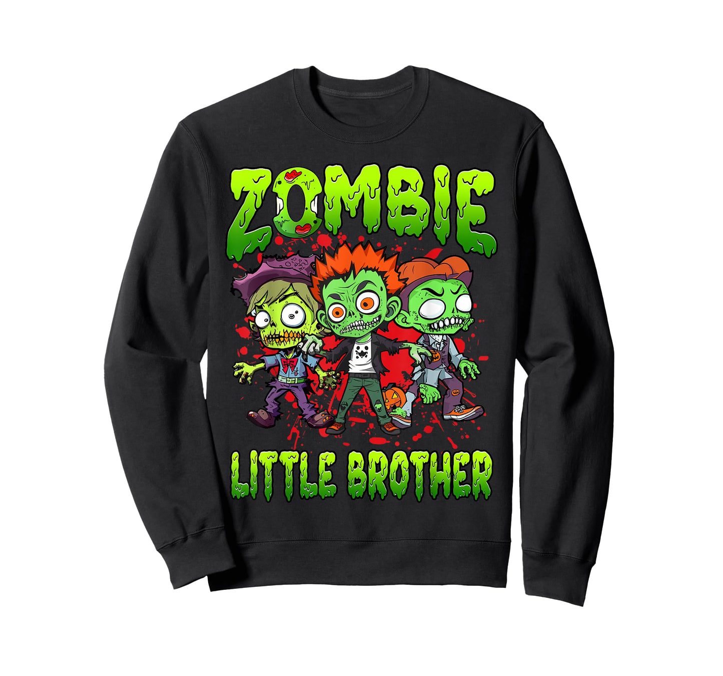 Zombie Little Brother Halloween Costume Family Matching T-Shirt