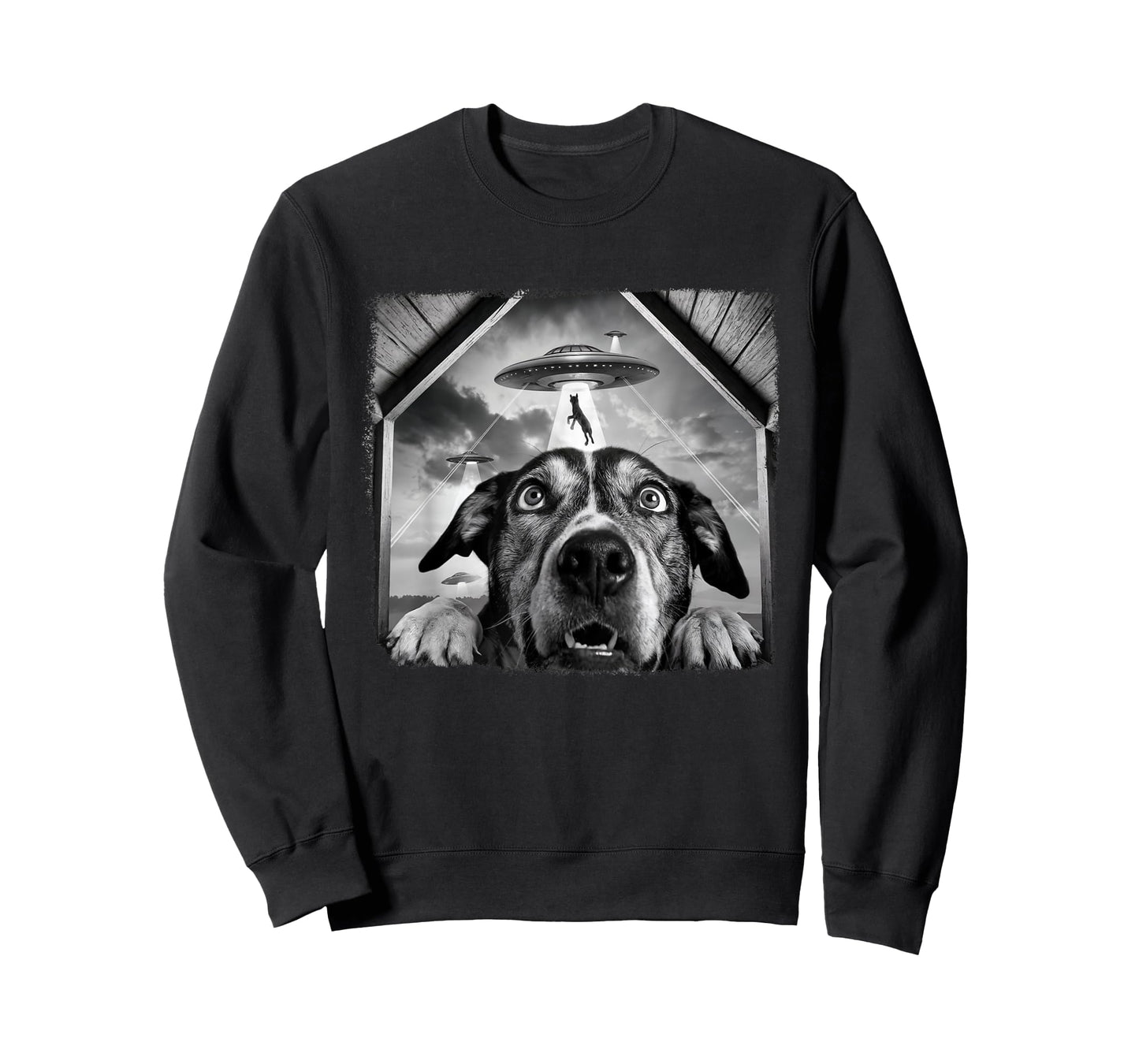 Dog Abducted By Aliens Funny Halloween Ufo Dog Mom Dad T-Shirt for Men Women