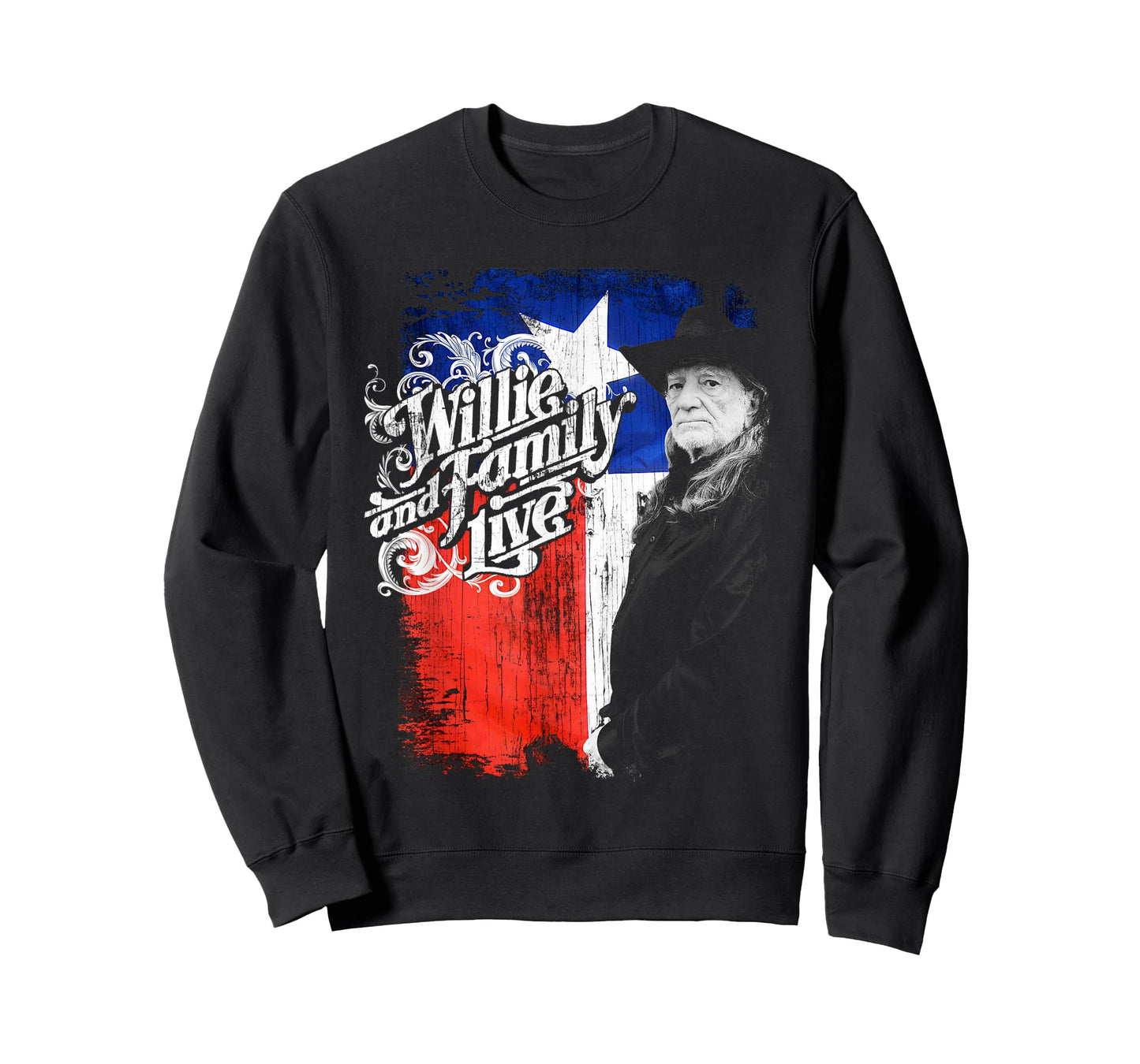Willie Nelson and Family Live Texas Flag Tee T-Shirt