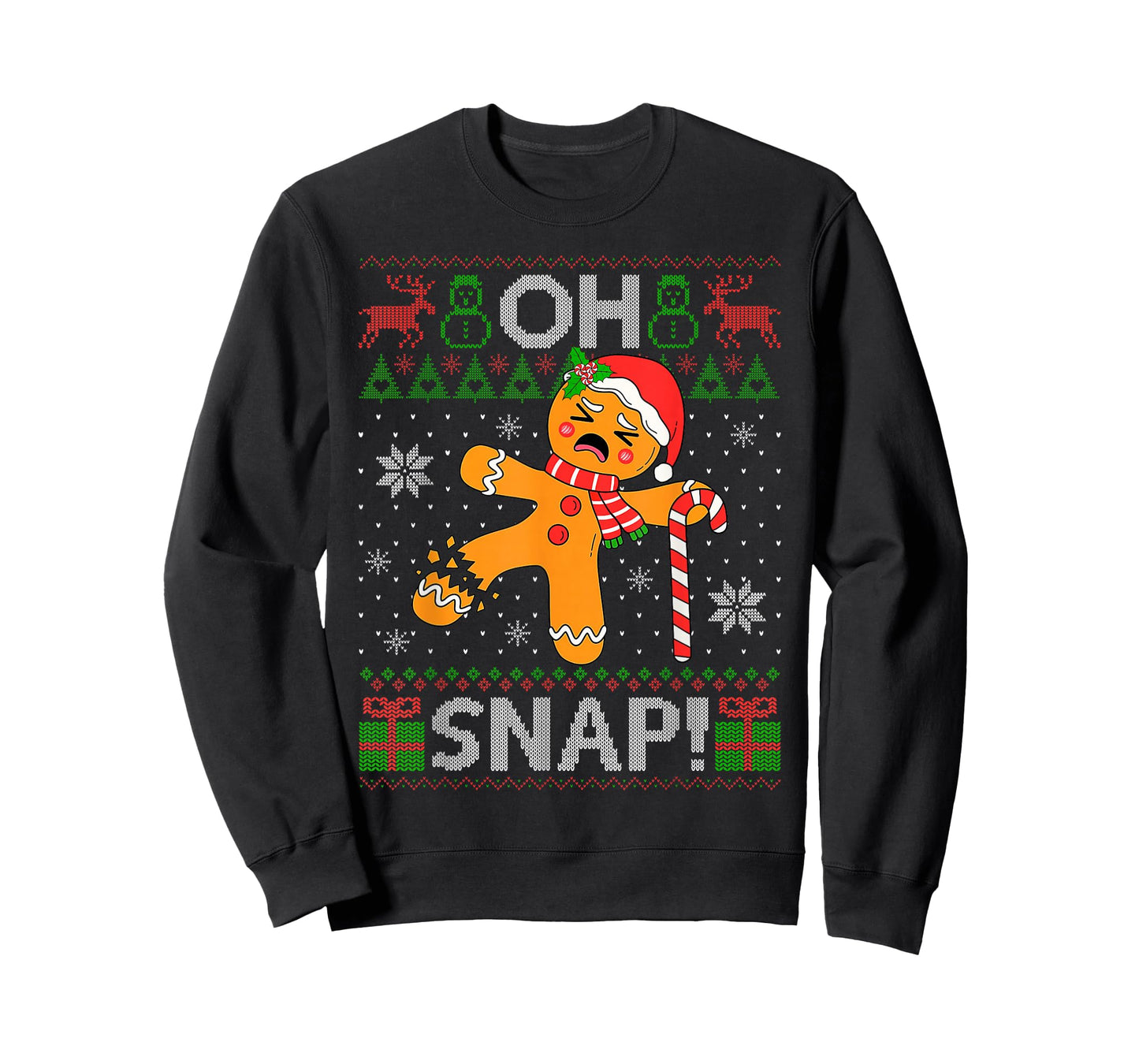 Gingerbread Man Oh Snap Christmas Cookie Funny Ugly Xmas T-Shirt