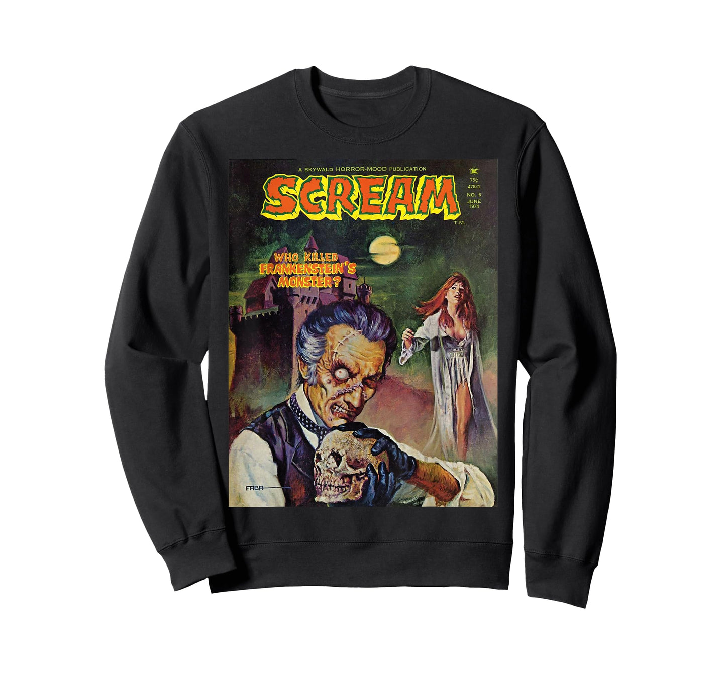 Halloween Horror Vintage Skull Monster Comic Book Retro T-Shirt
