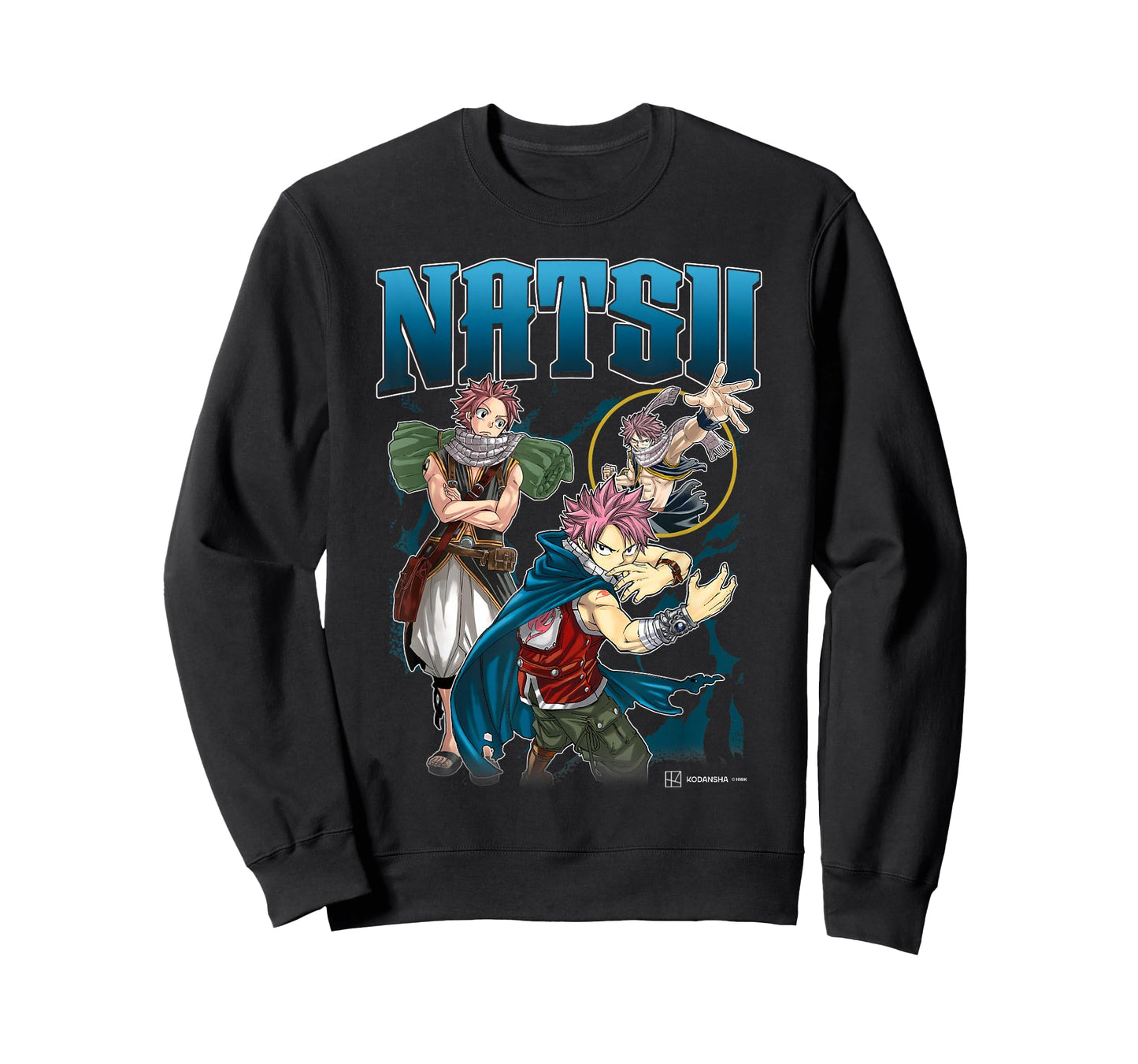 Fairy Tail Natsu Dragneel Multi Pose Distressed Showcase T-Shirt