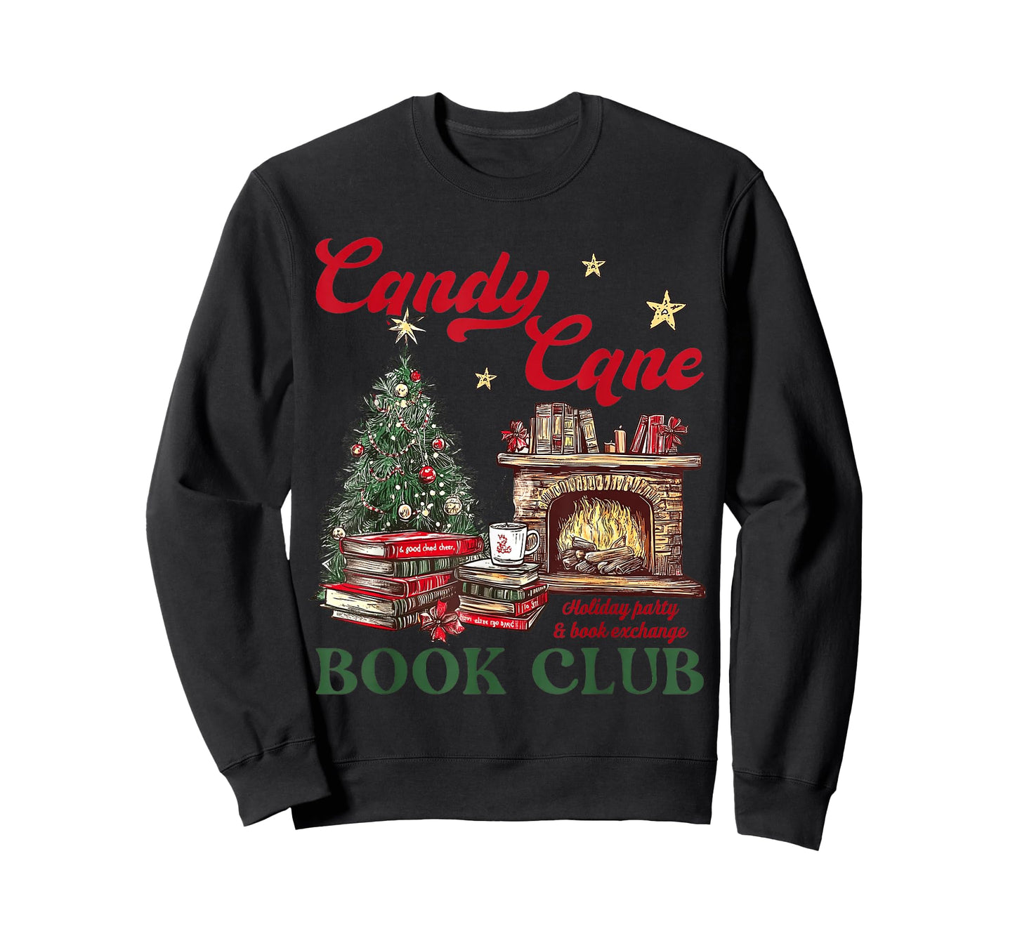 Candy Cane Book Club Holiday Party & Book Exchange T-Shirt