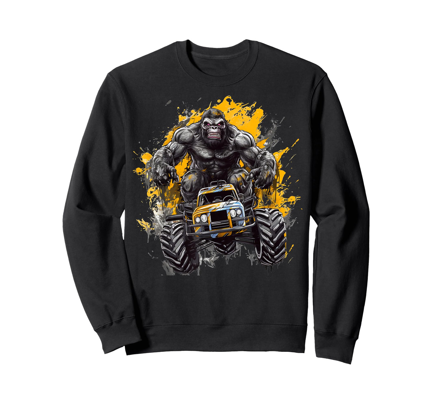 Sasquatch Riding Monster Truck Bigfoot for Boys Toddlers T-Shirt