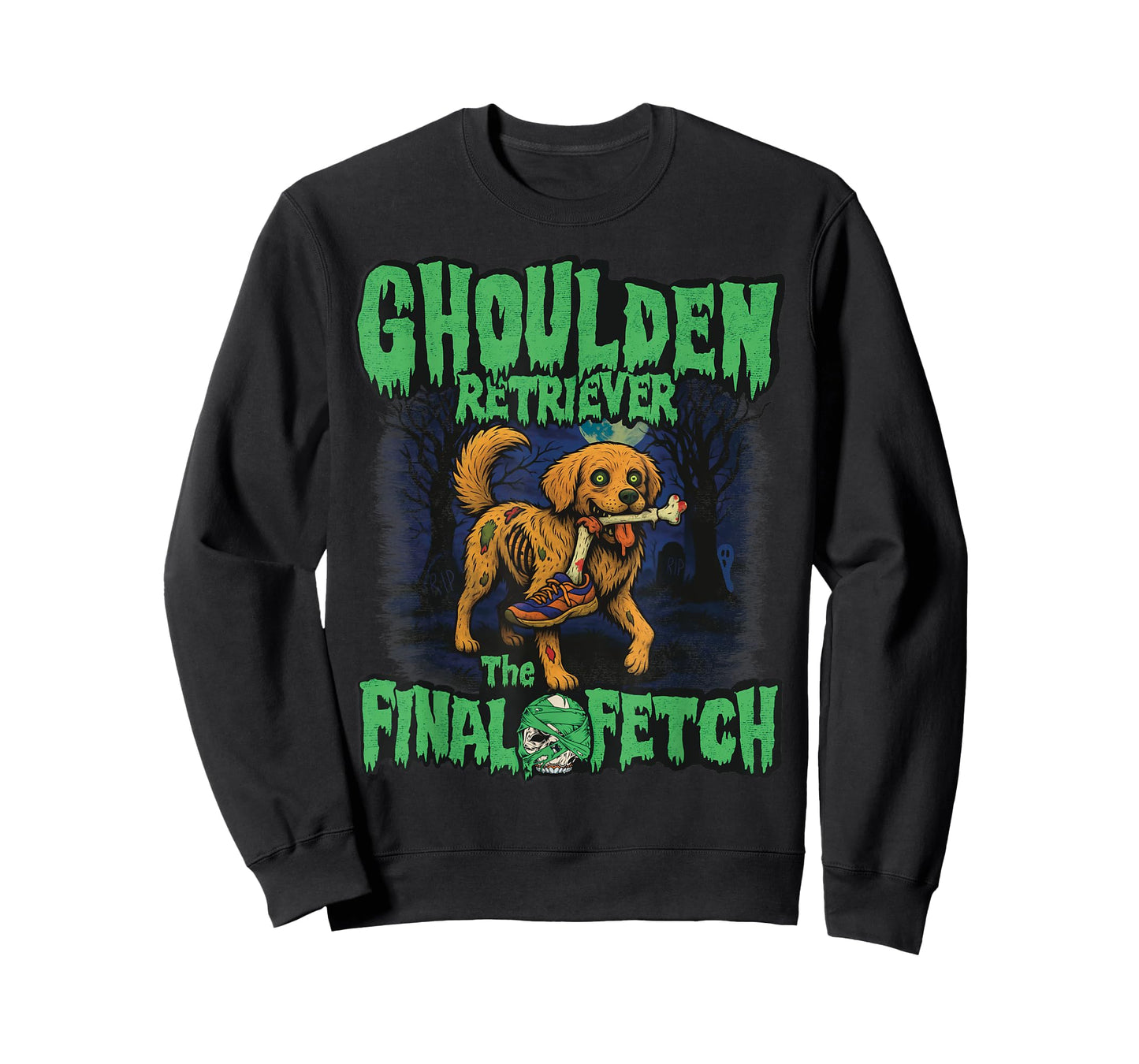 Funny Golden Retriever Zombie Halloween, Spooky Ghoulden T-Shirt