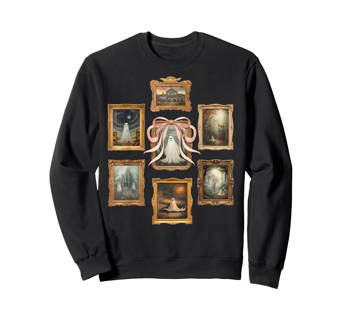 Retro Ghost Frames Halloween Spooky Season Ghost T-Shirt
