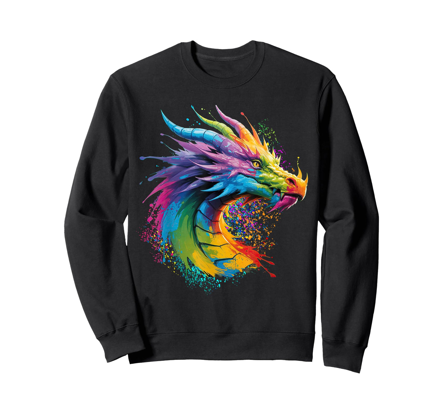 Dragon Painting Beautiful Art Abstract Colorful Dragon T-Shirt