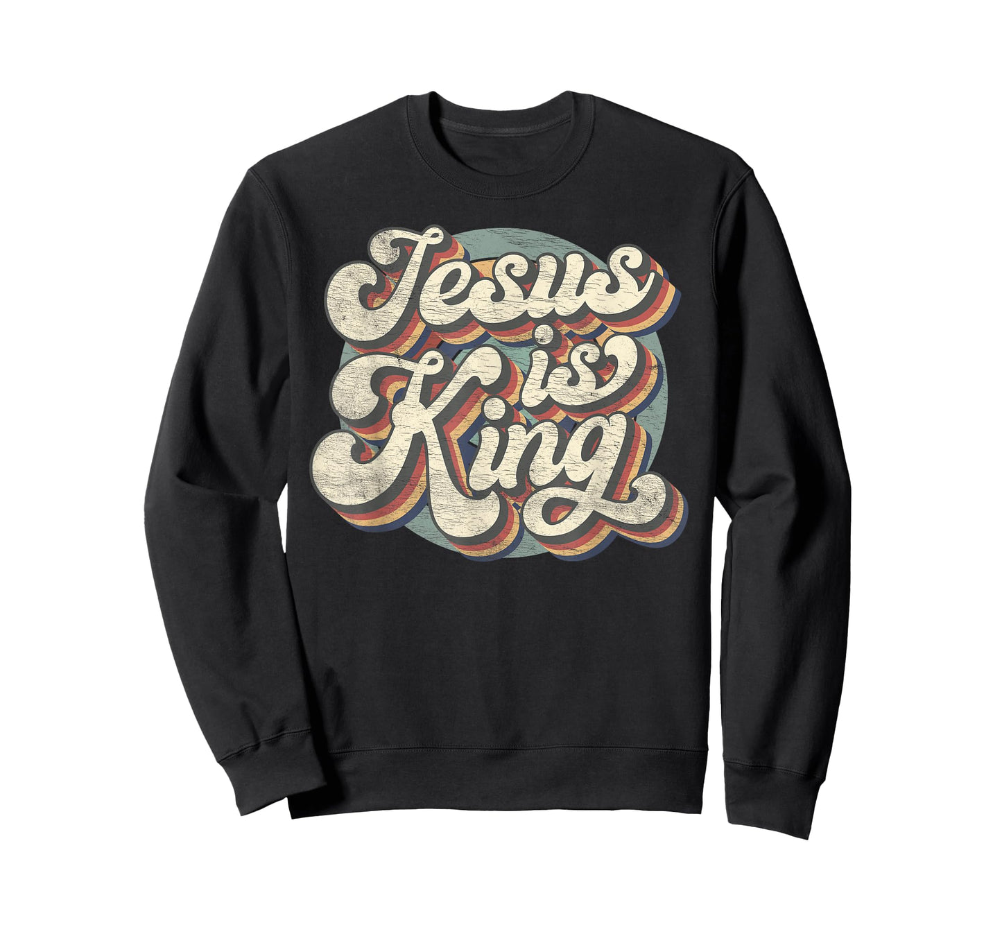 Retro Jesus Is King Christian Bible Religious Mens Womens T-Shirt