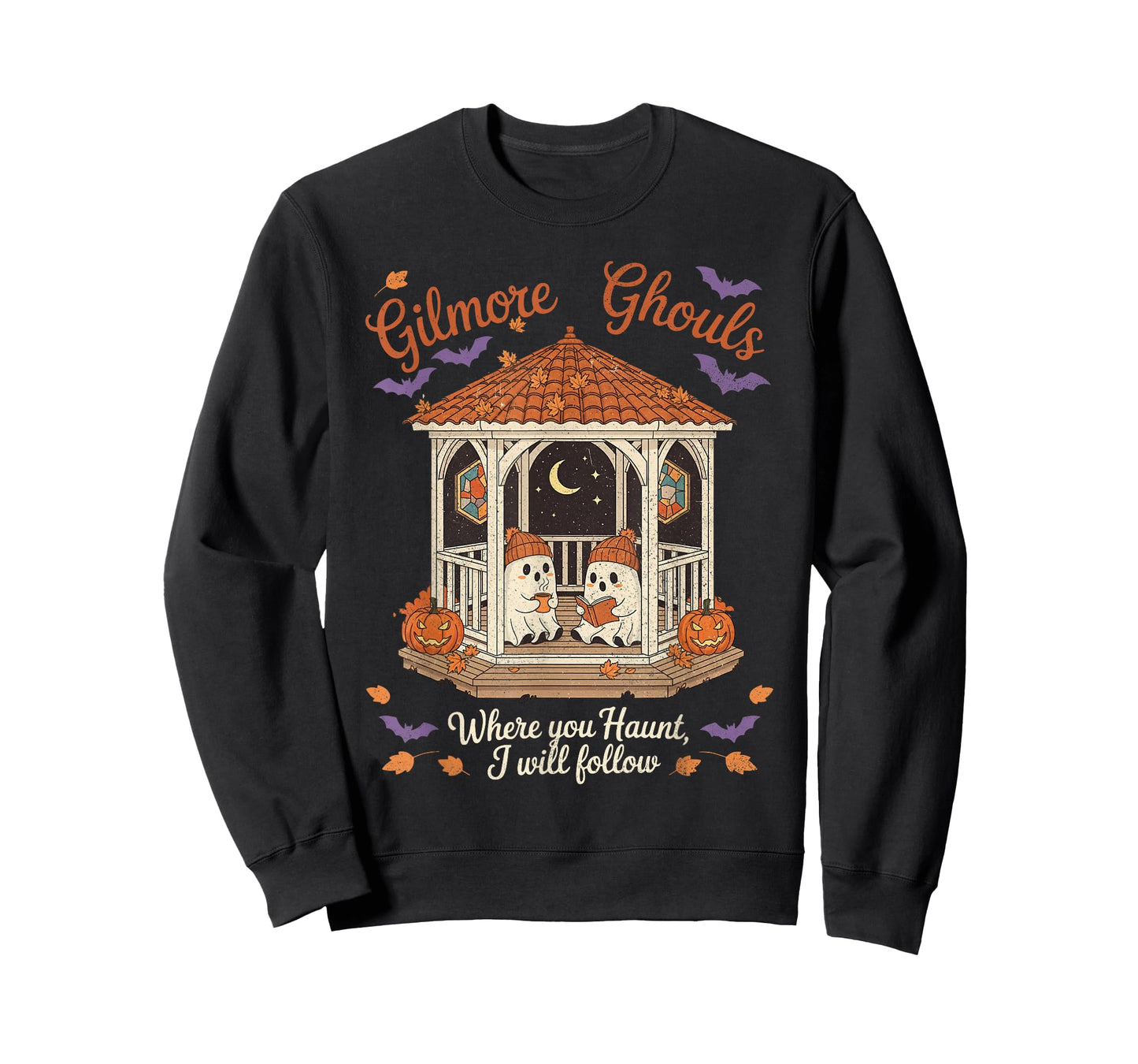 Gilmore Ghouls Cute Halloween Ghost Spooky Season Fall T-Shirt