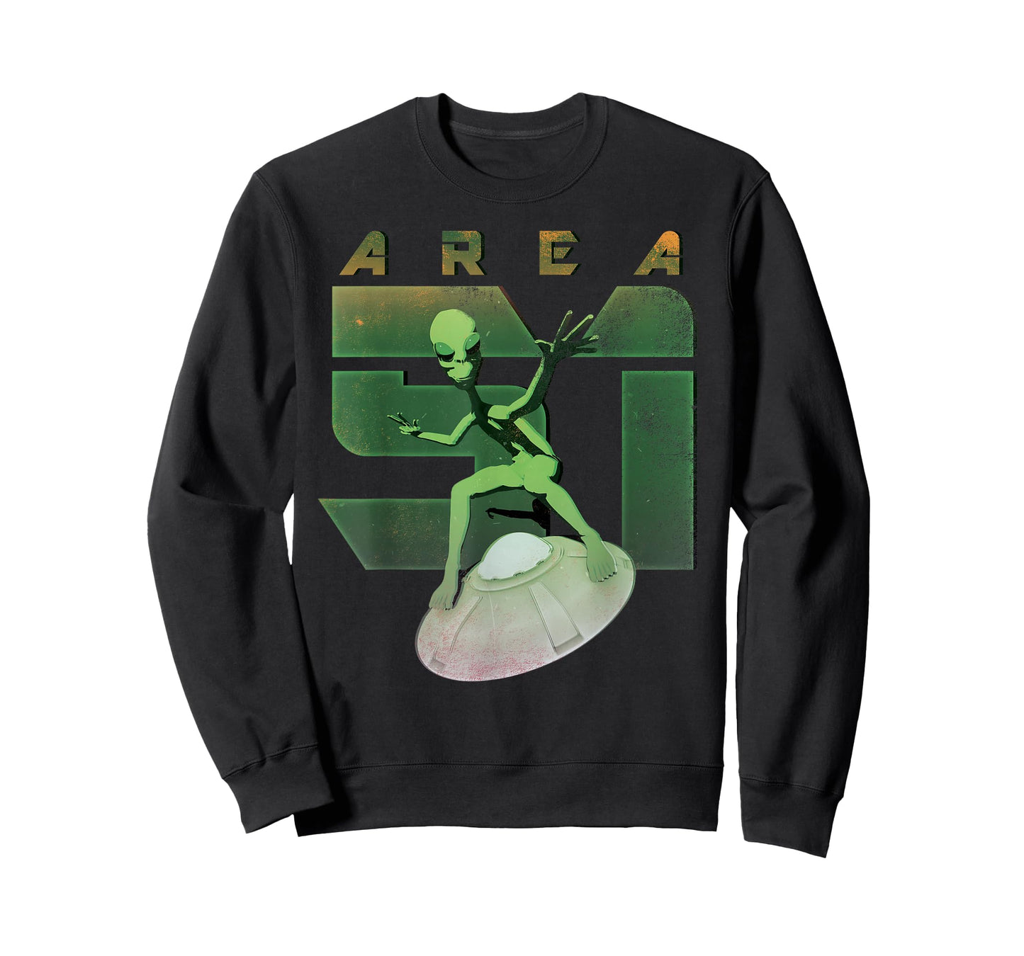 Alien Area 51 Shirt UFO Green Man Flying Saucer Space T-Shirt