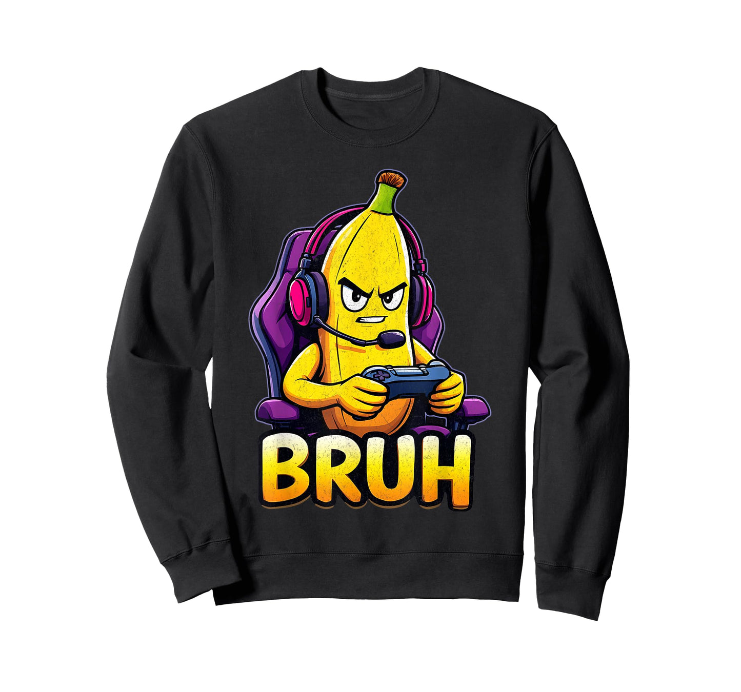 Funny Banana Gamer Bruh Meme Controller Gaming Humor Boys T-Shirt