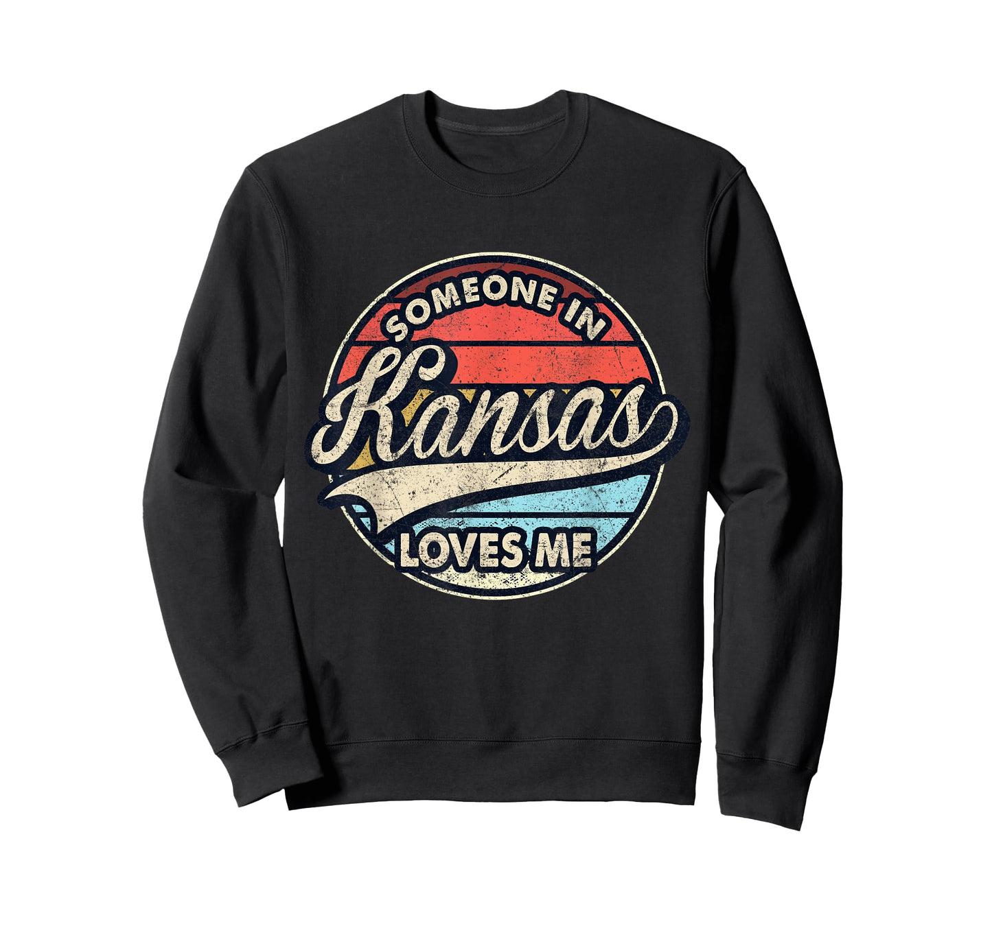 Someone In Kansas Loves Me US State Cool Retro T-Shirt